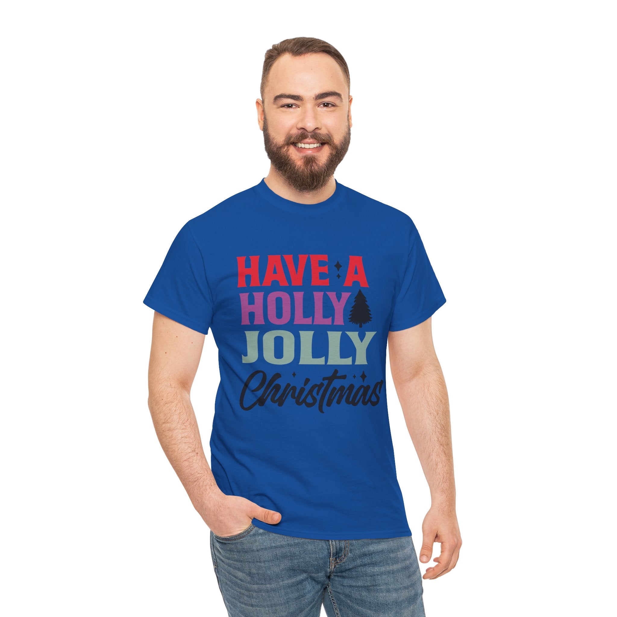 Festive Holly Jolly Christmas Graphic Tee | Gallory Hive