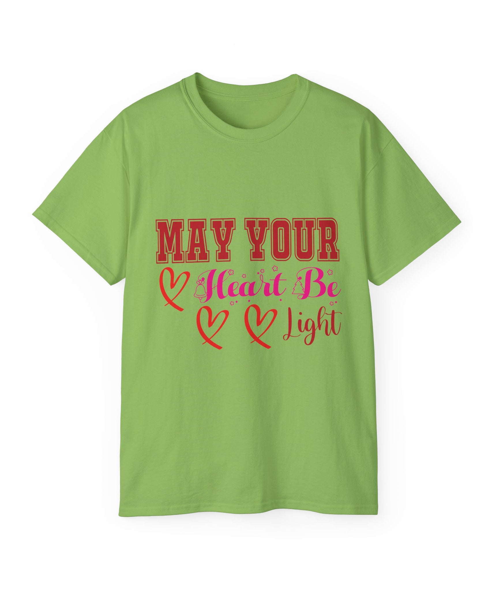 May Your Heart Be Light Christmas T-Shirt | Gallory Hive