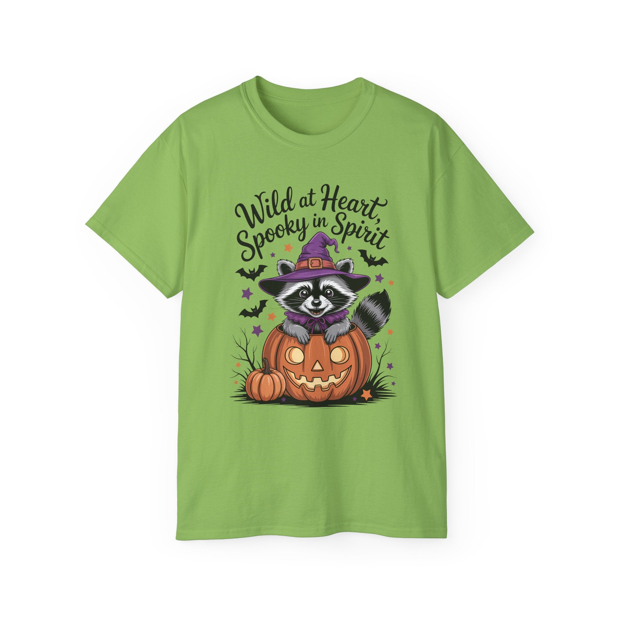 Spooky Raccoon in Pumpkin T-Shirt ~ Gallory Hive