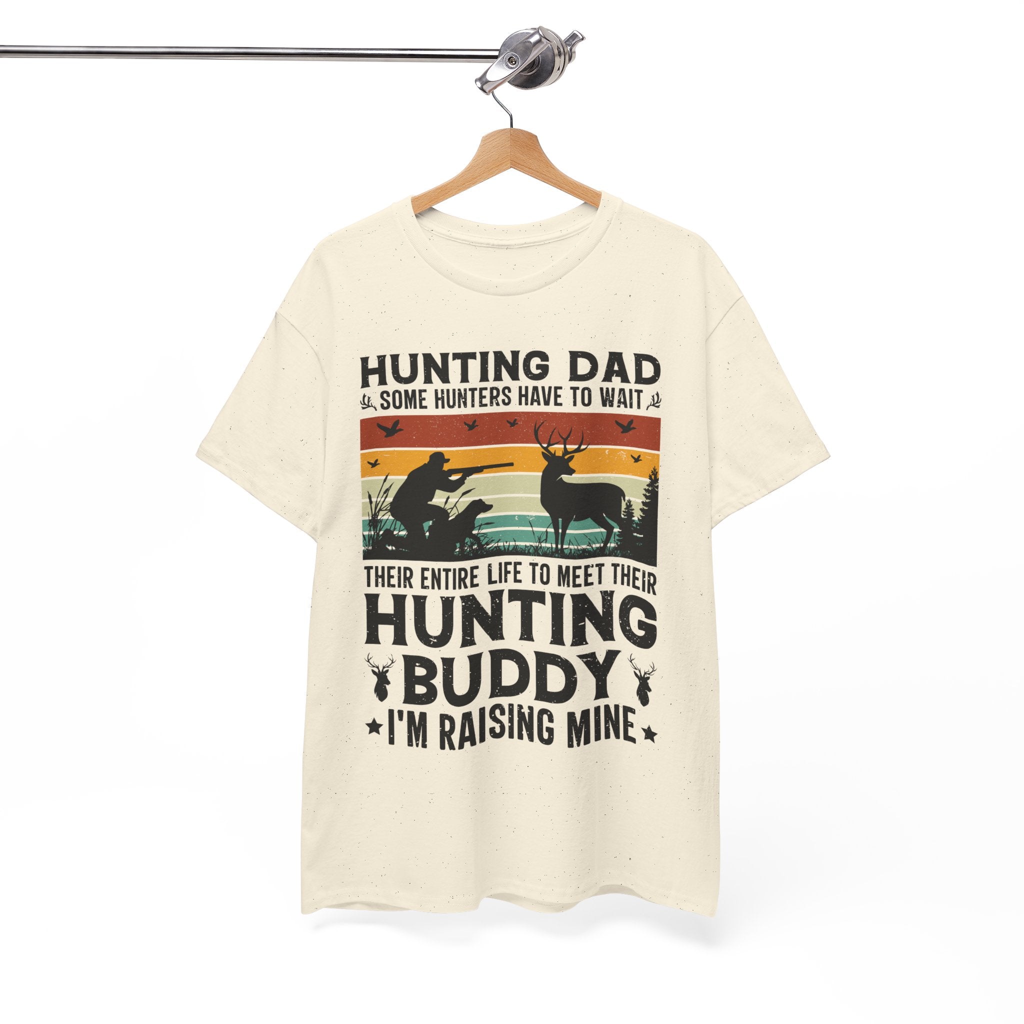 Retro Hunter Tee – Dog, Deer & Rifle Scene