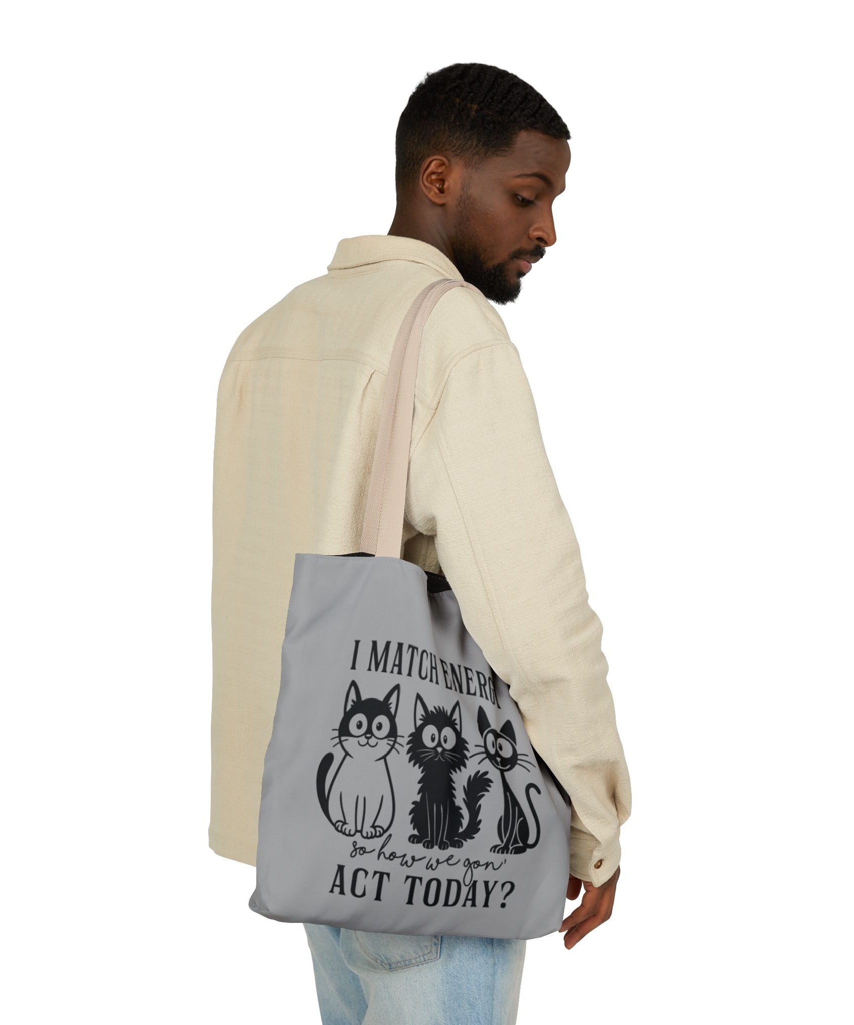 Gift for Cat Lovers – Light Grey Tote Bag