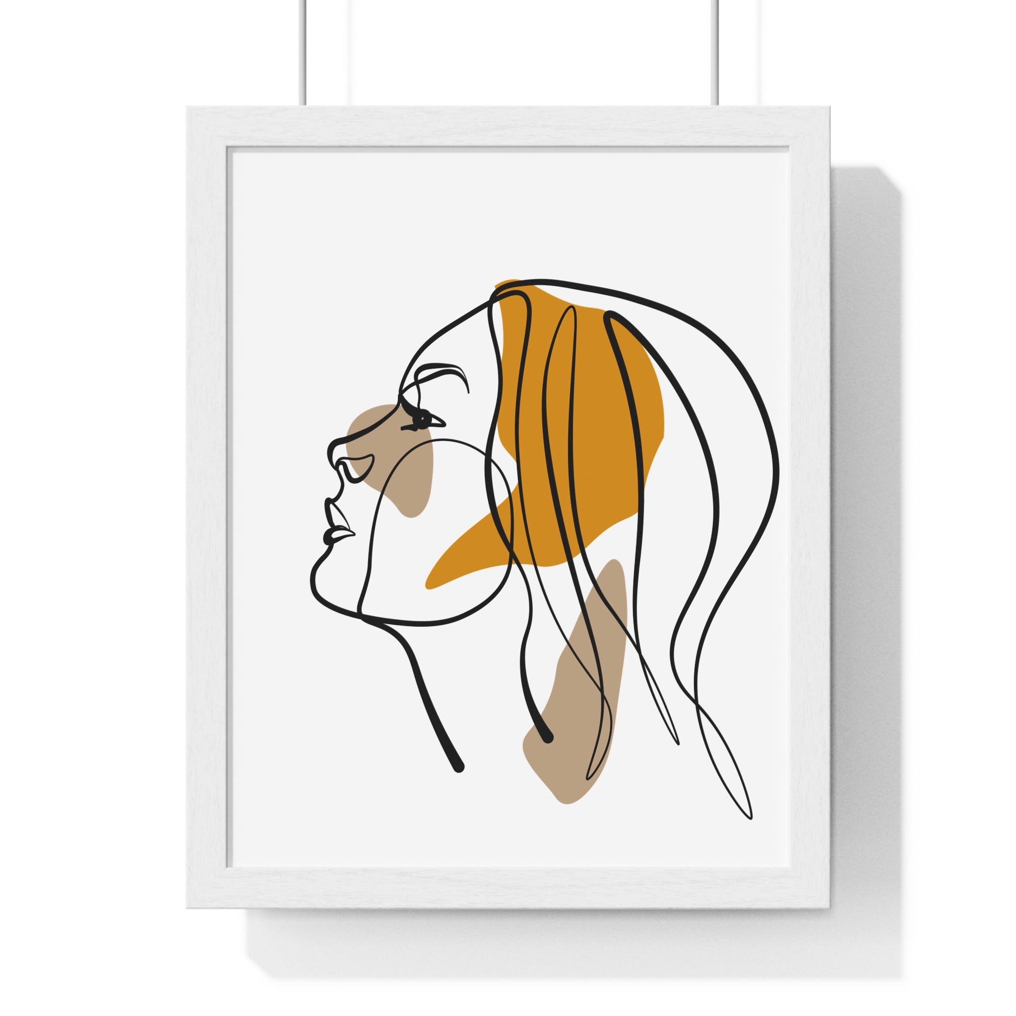 Abstract Woman Face Art – Framed Minimalist Print | Gallory Hive