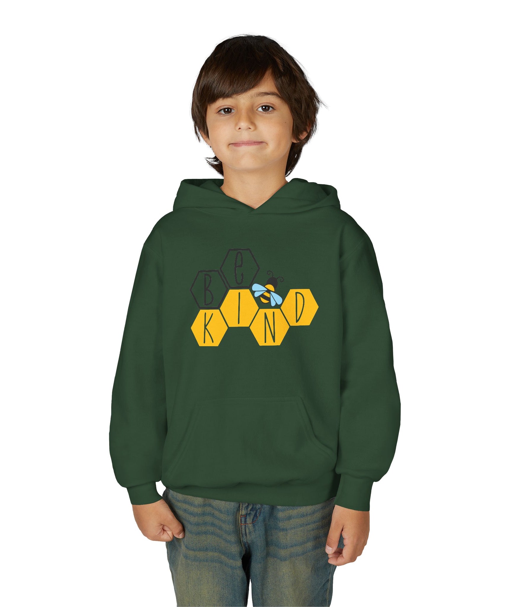 Unisex Kids Hoodie – Bee Kind & Cozy
