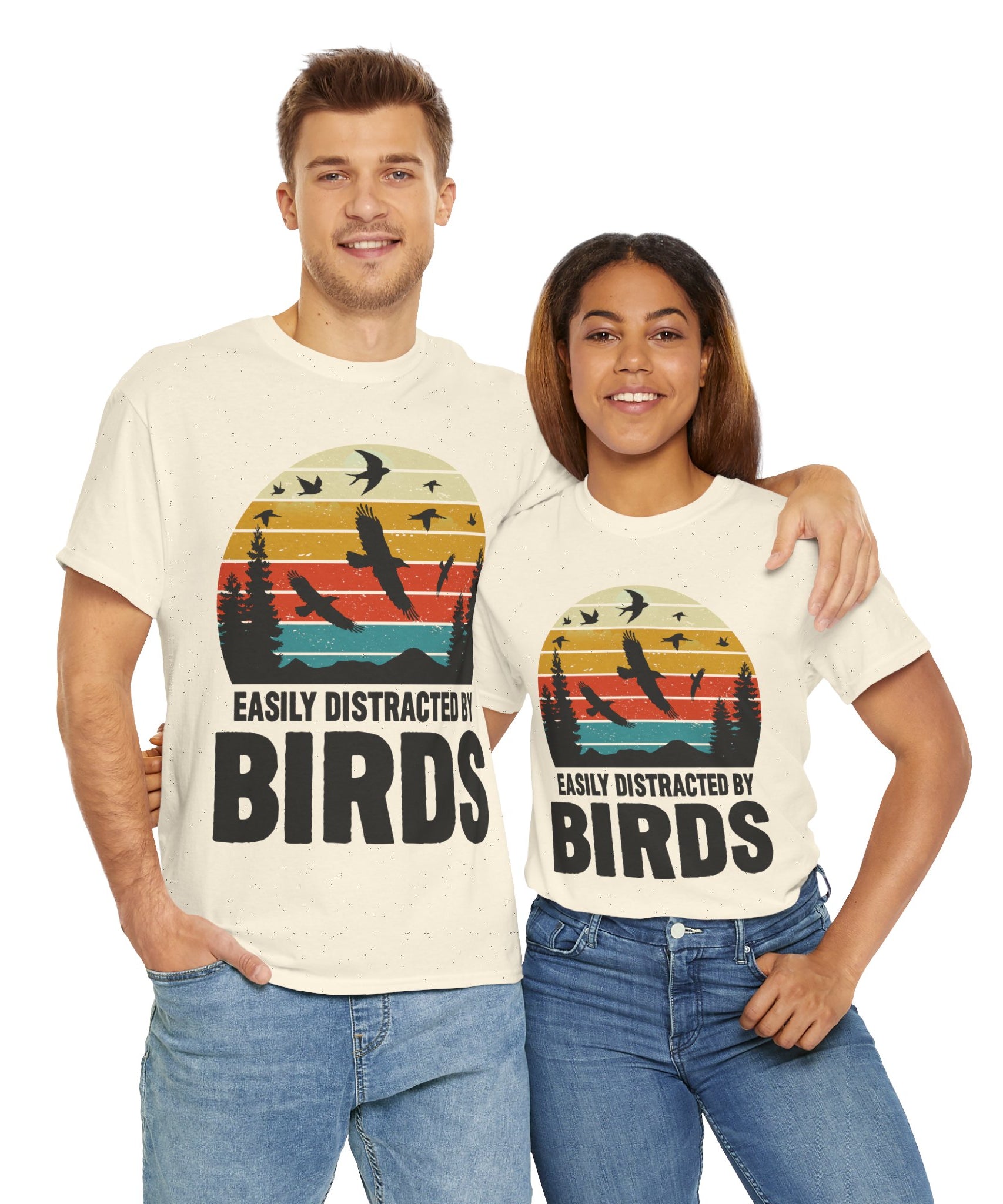 Retro Birds Lover Tee - Distracted Design