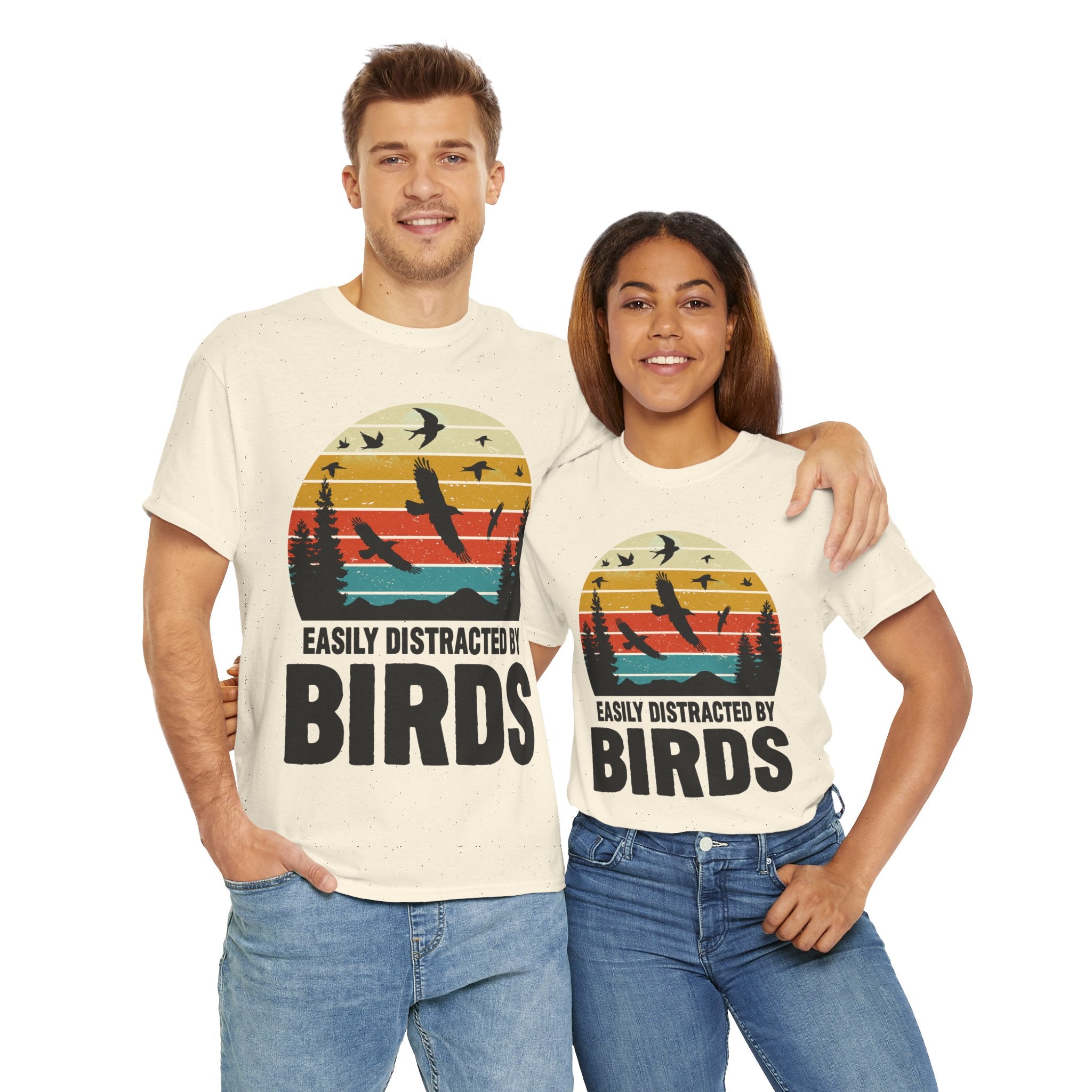 Retro Birds Lover Tee - Distracted Design