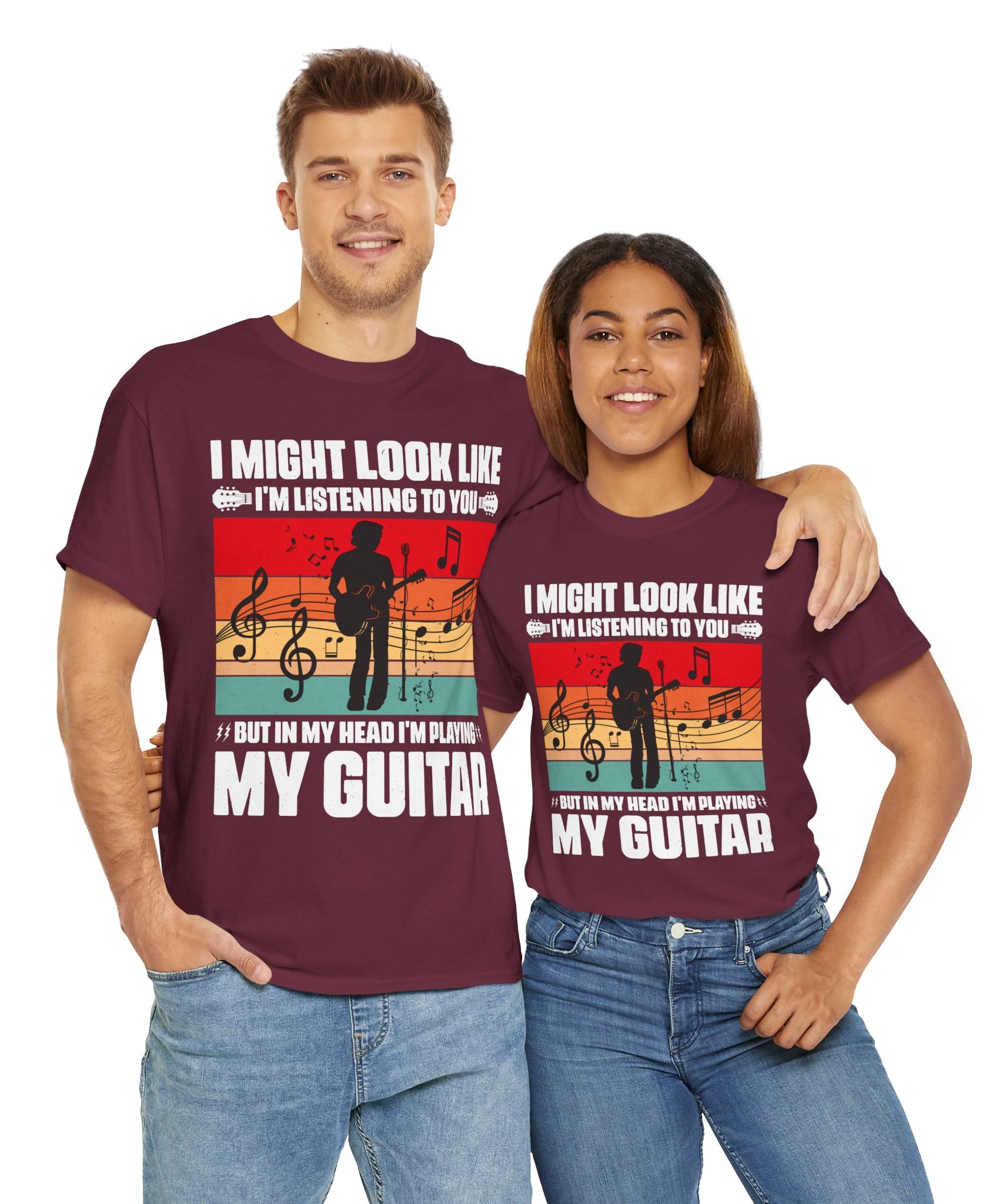 Retro Guitar Playing Mind T-Shirt
