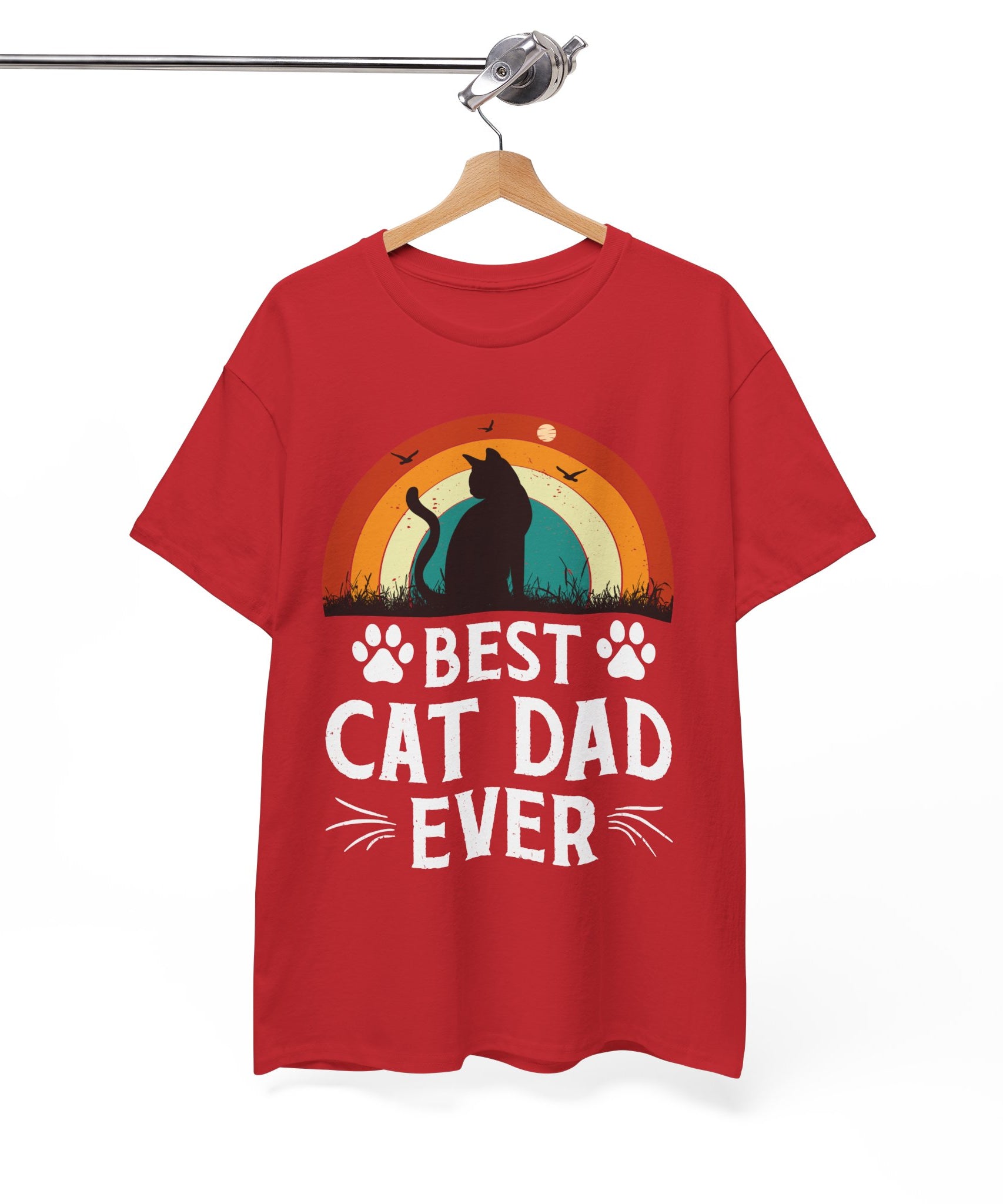 Best Cat Dad Ever T-Shirt Retro