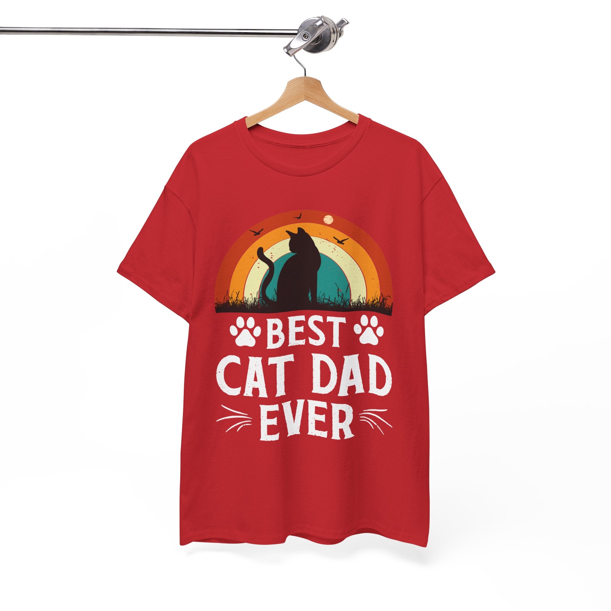 Best Cat Dad Ever T-Shirt Retro
