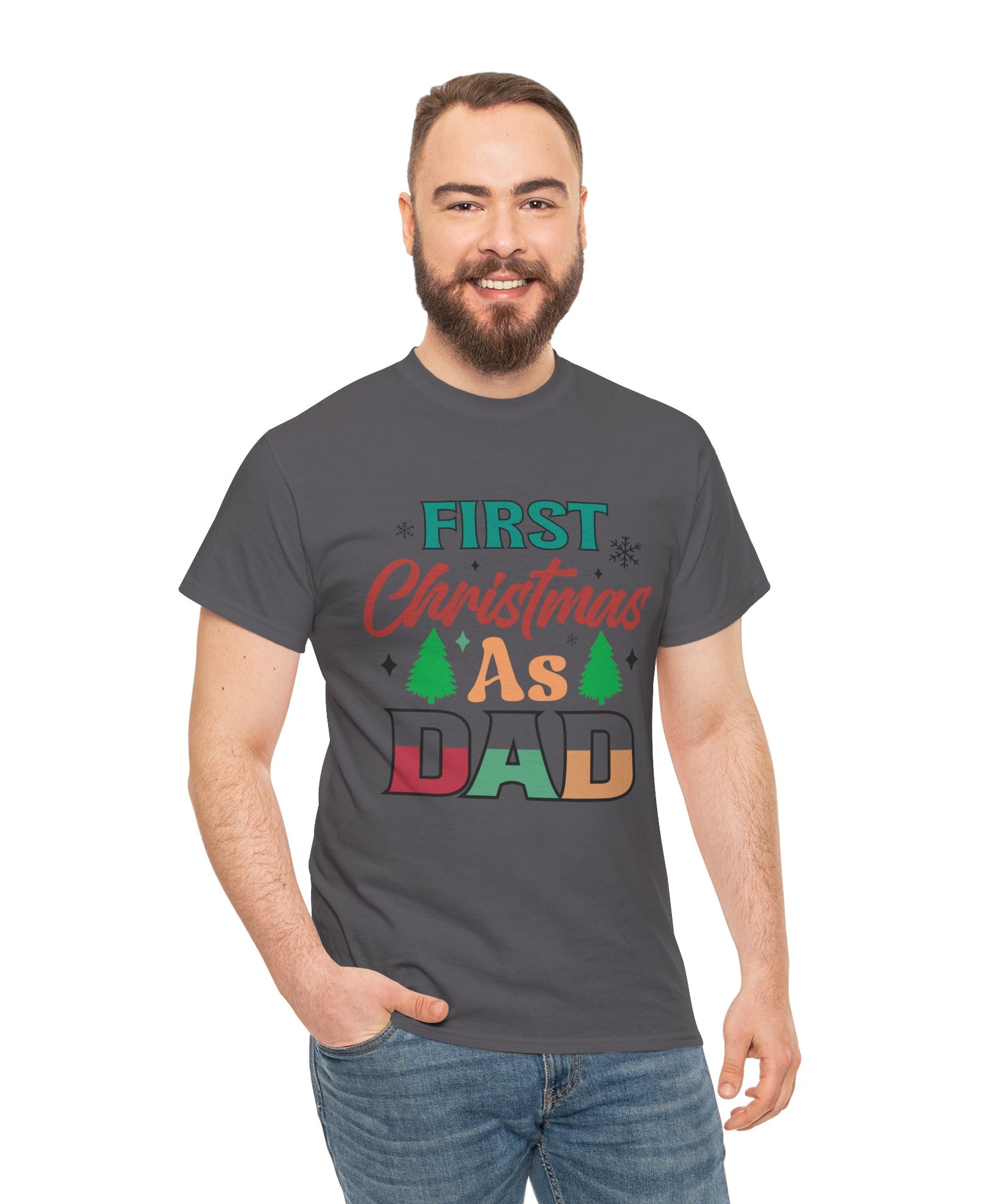 First Christmas as Dad T-Shirt | Gallory Hive