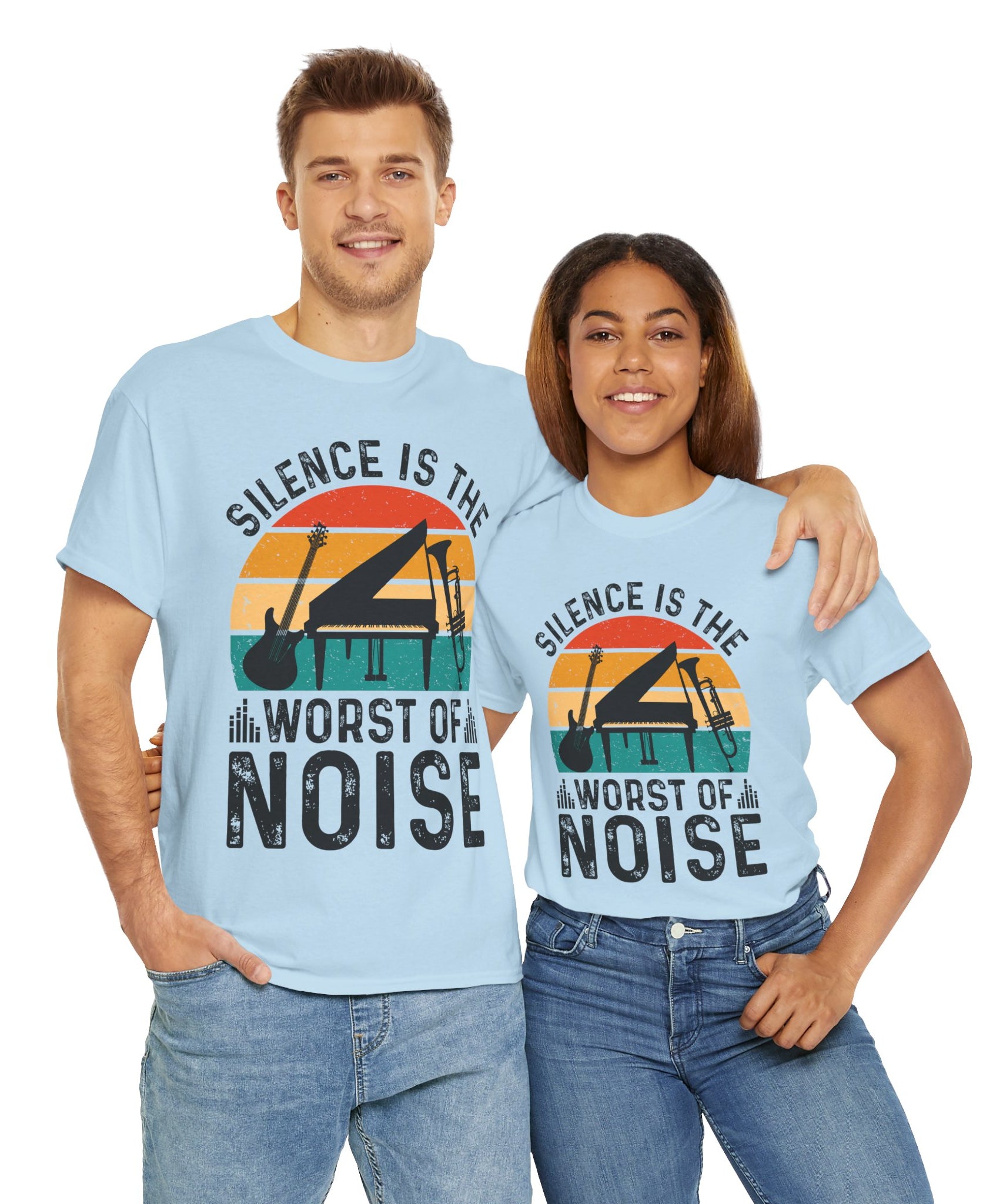 Retro Music Lover-Shirt - Silence Noise Tee