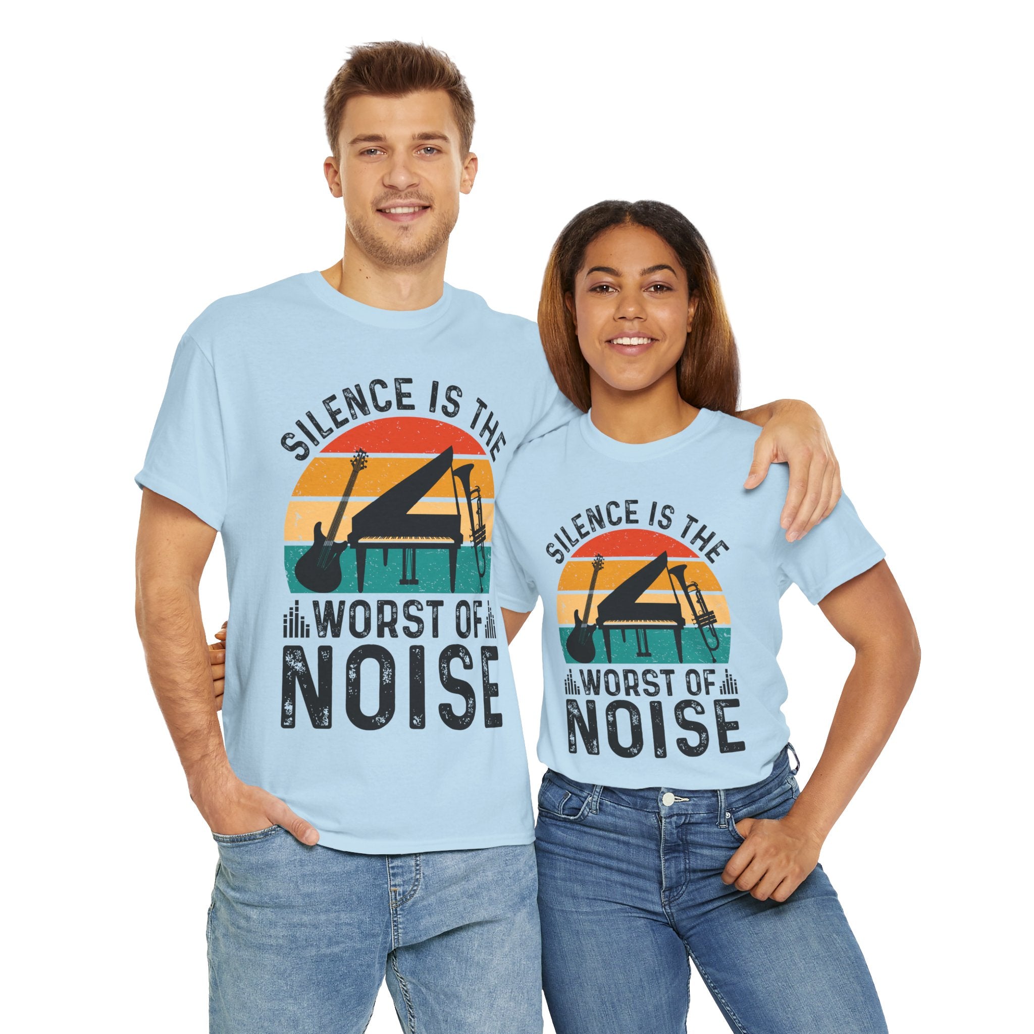 Retro Music Lover-Shirt - Silence Noise Tee