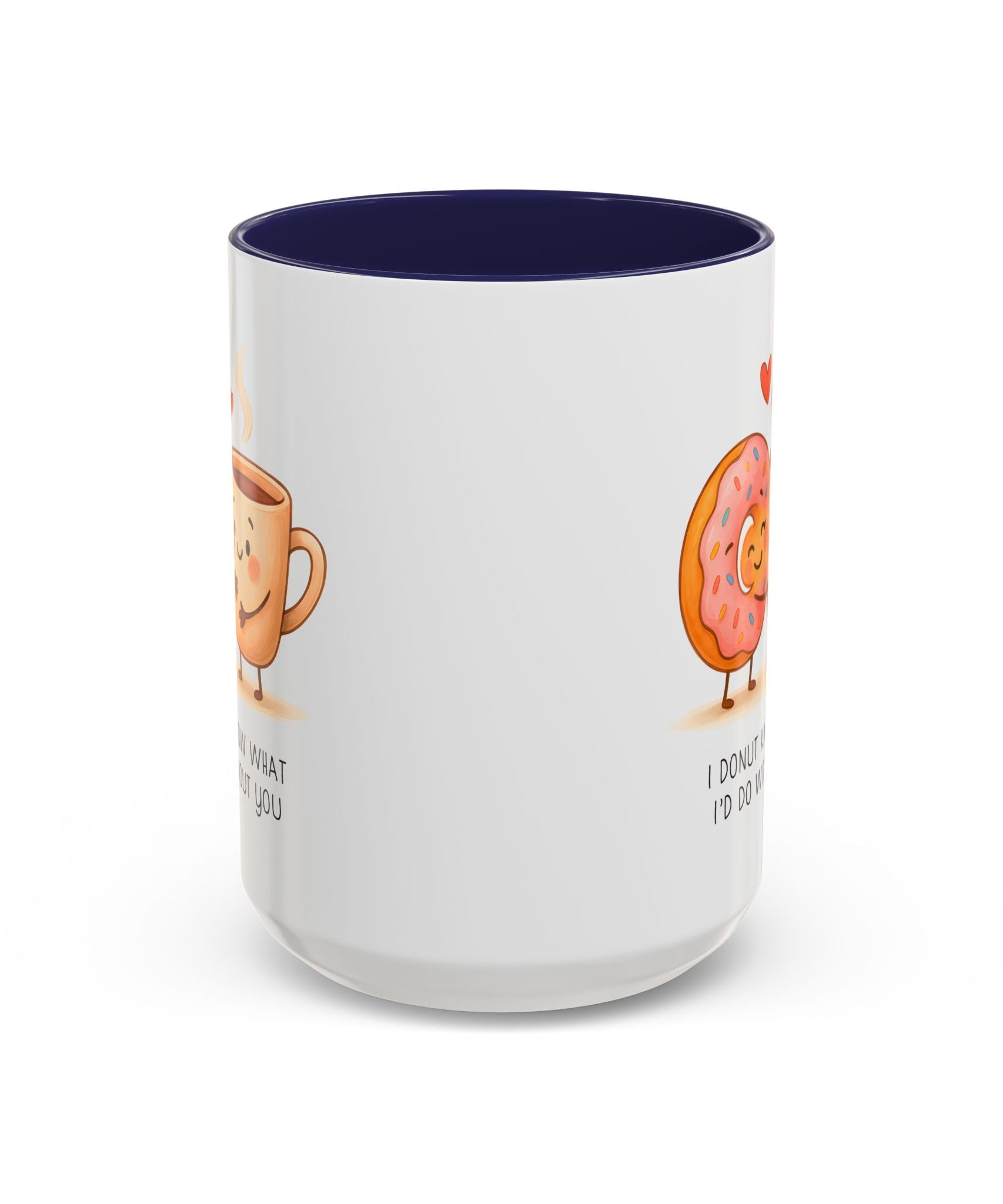 Cute Donut and Coffee Love Ceramic Mug | Gallory Hive