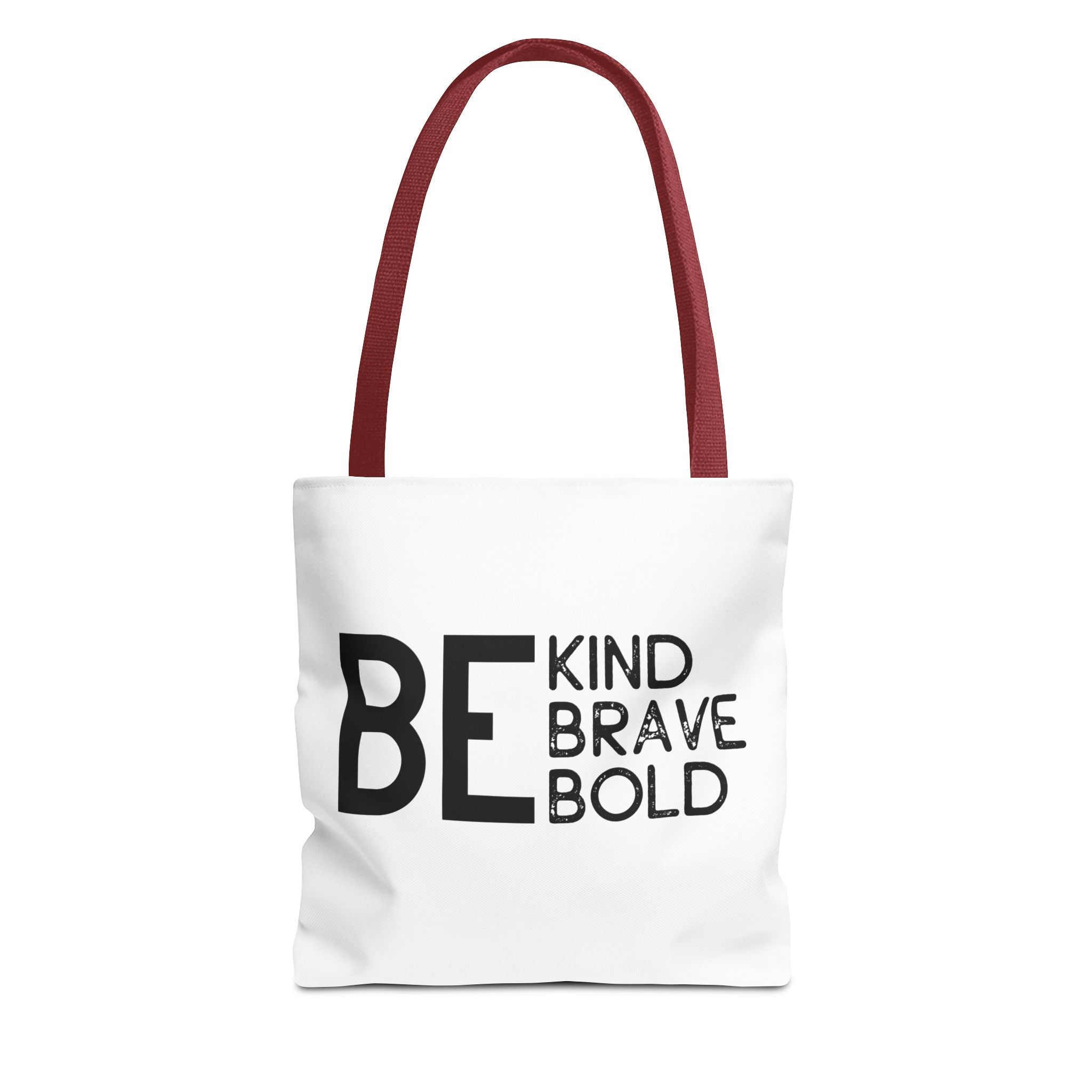 Inspirational Tote Bag - Be Kind Brave Bold - Eco-Friendly Carryall