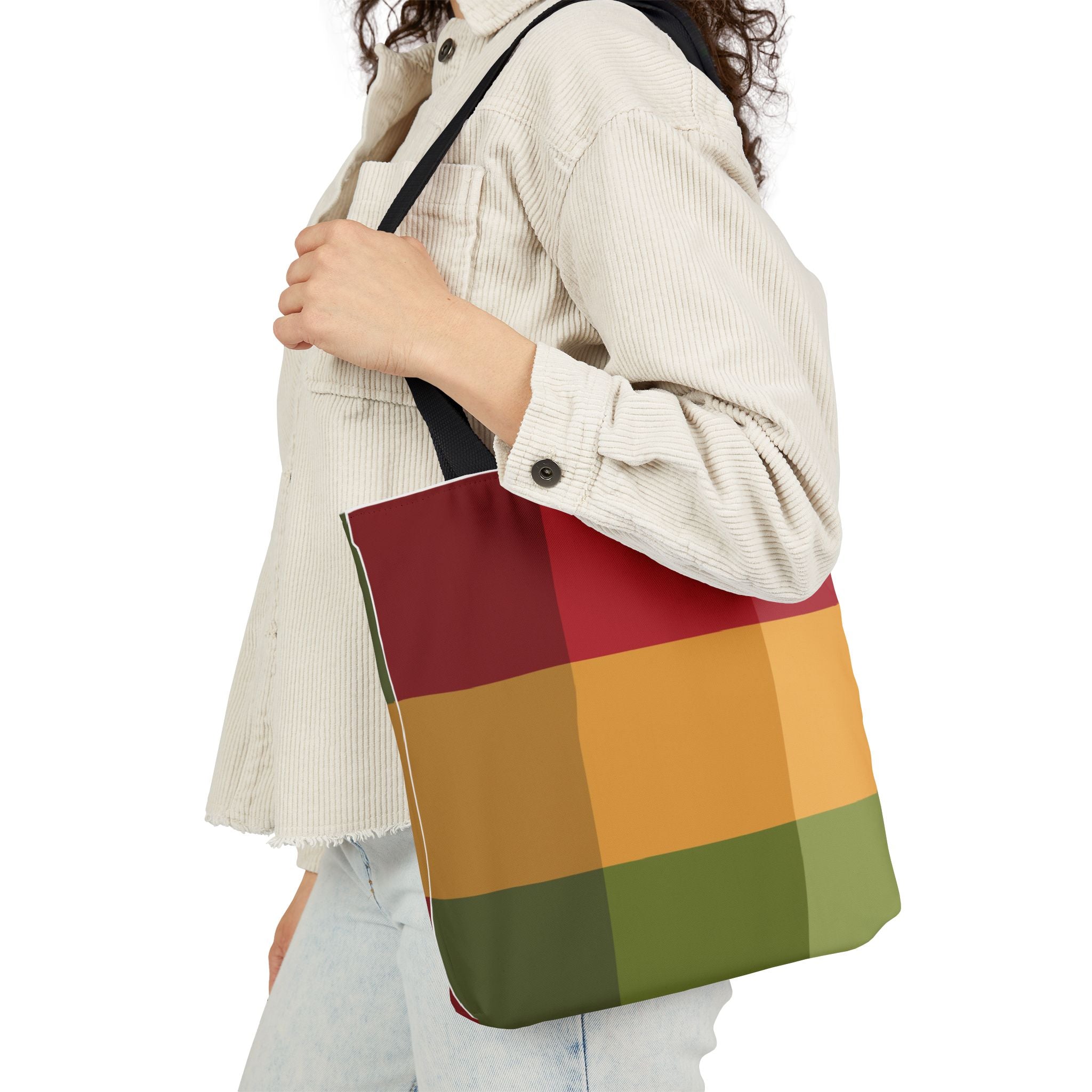 Colorful Geometric Square Pattern Tote Bag | Gallory Hive