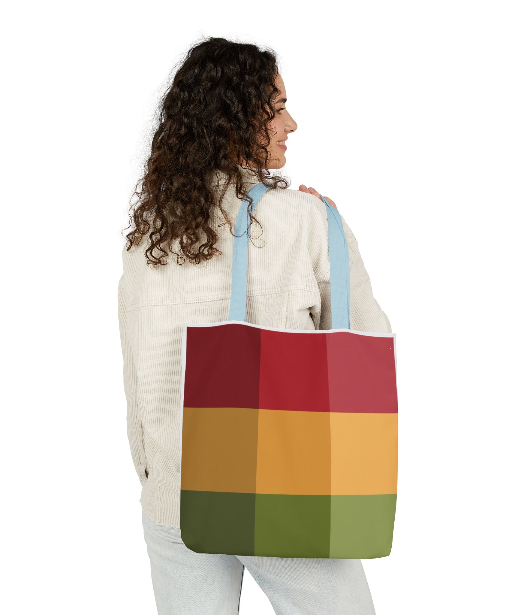 Colorful Geometric Square Pattern Tote Bag | Gallory Hive