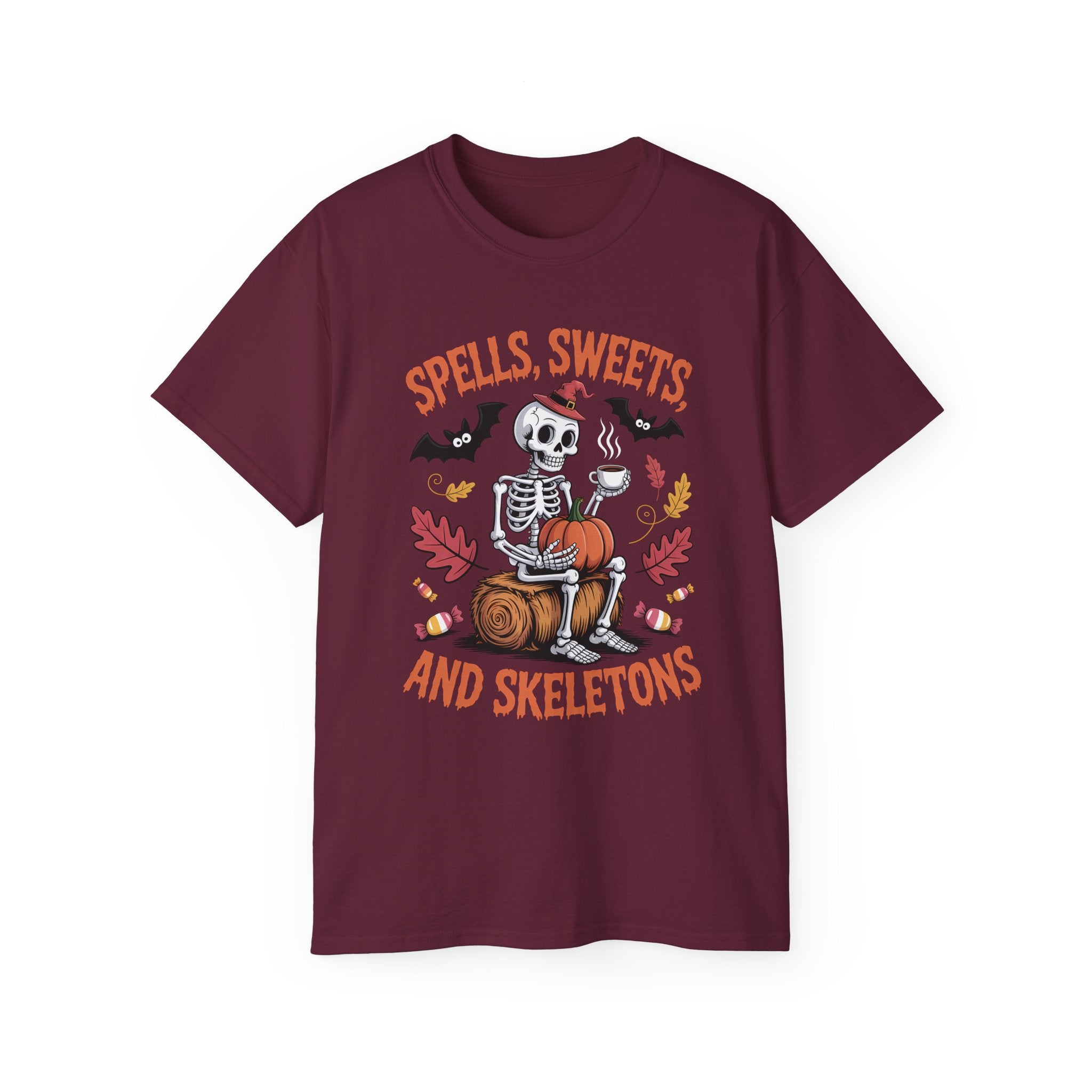 Cute Skeleton Witch Halloween T-Shirt