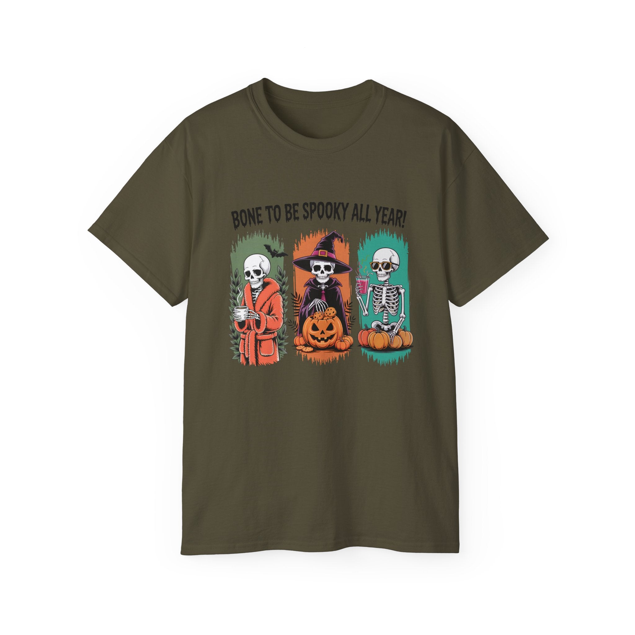 Spooky All Year Skeleton Halloween Tee | Gallory Hive