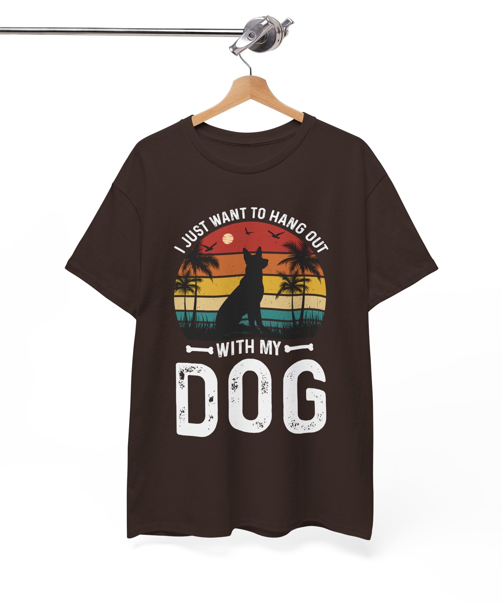 Retro Dog T-Shirt - Beach Hangout Design