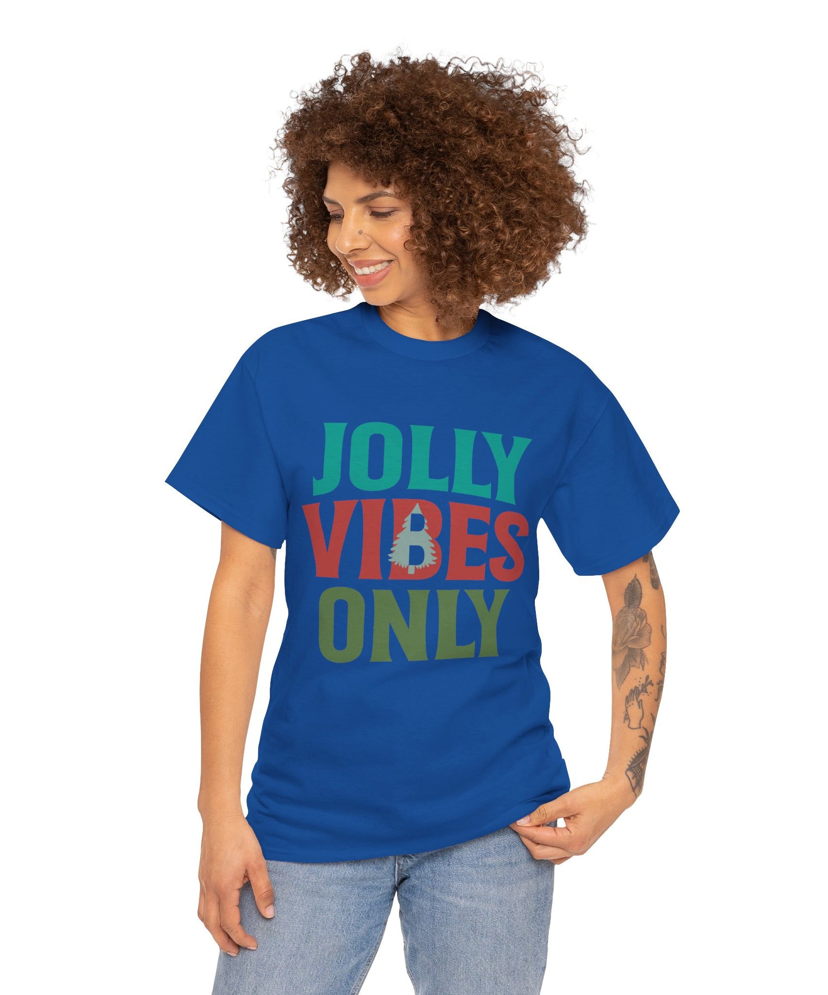 Festive Jolly Vibes Christmas T-Shirt | Gallory Hive