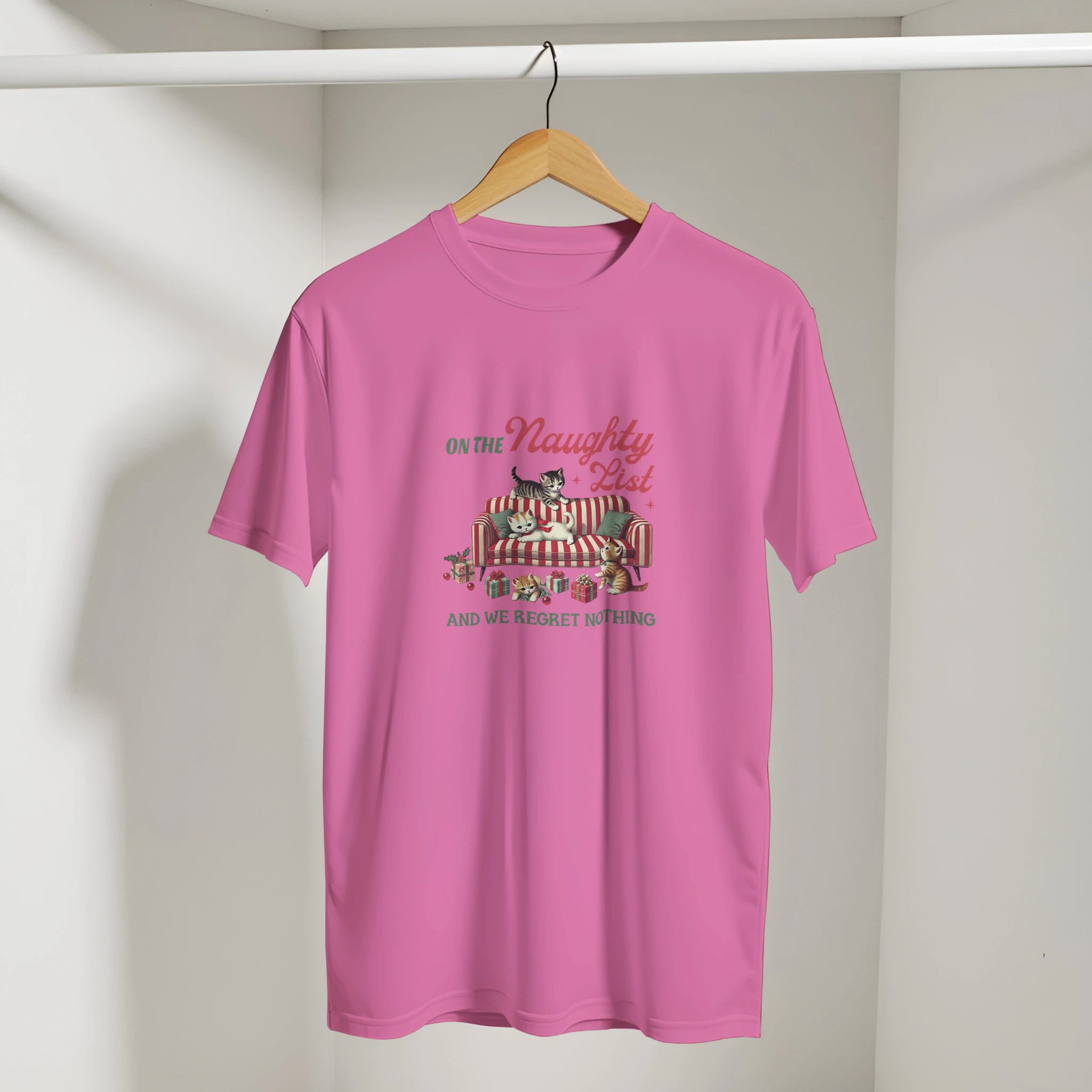 Retro Naughty Kittens Christmas Tee | Gallory Hive
