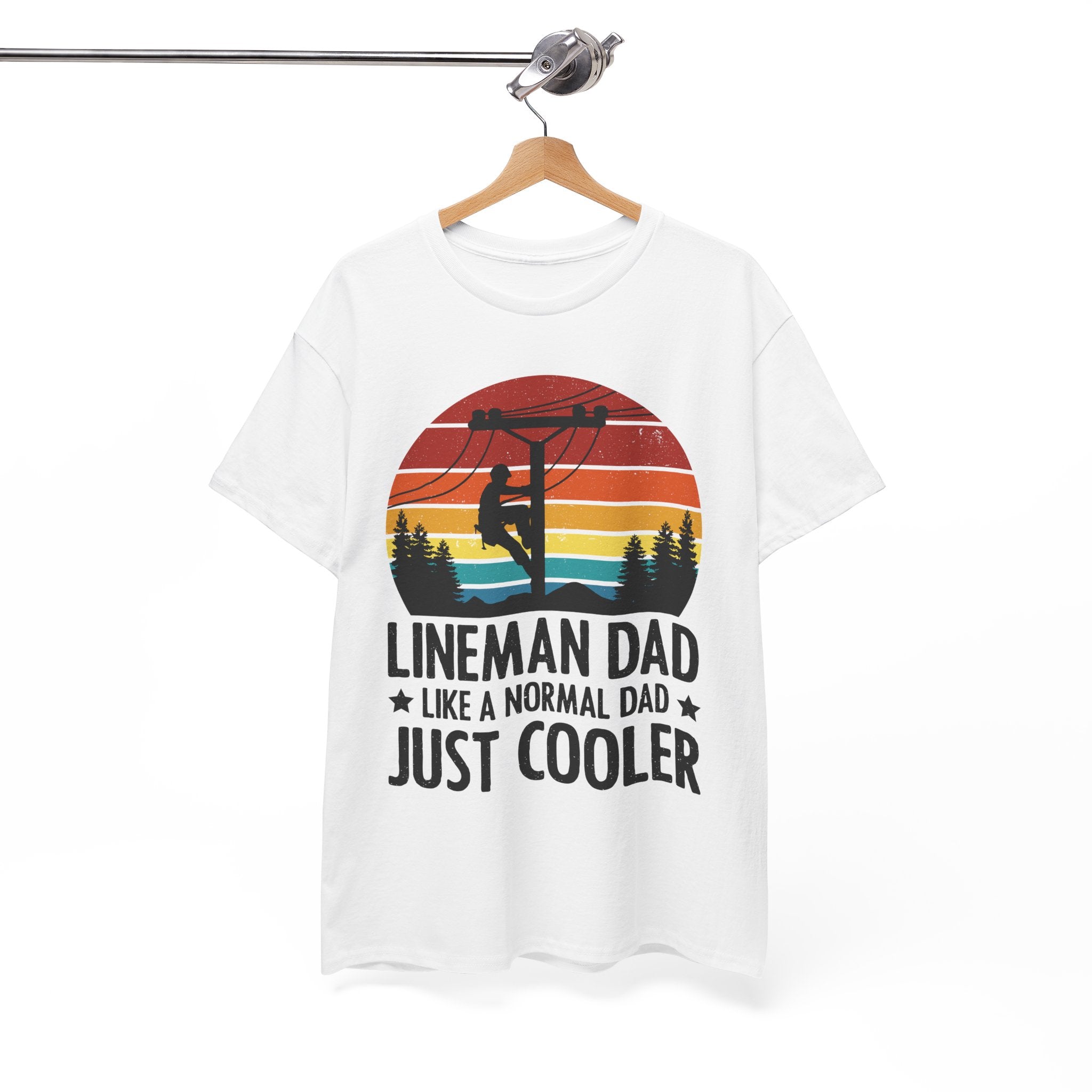 Lineman Tee – Bold Sunset & Power Lines | Gallory Hive