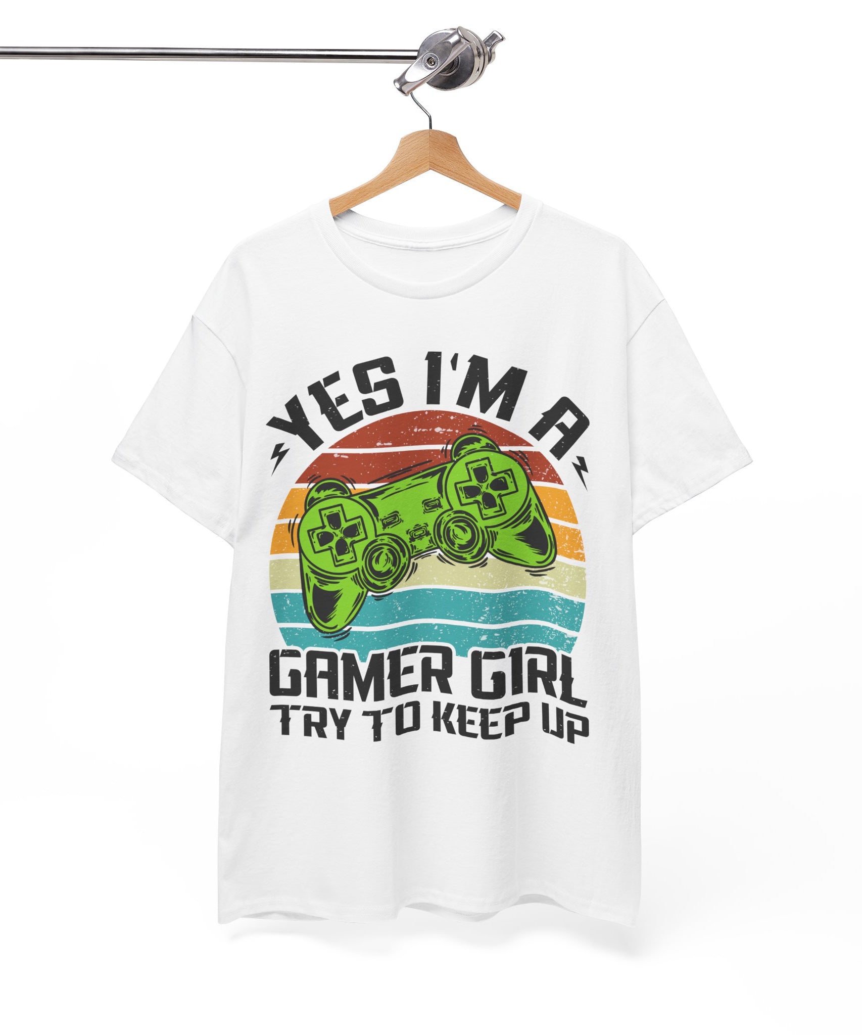 Retro Gamer Girl Tee - Gaming Vibes | Gallory Hive