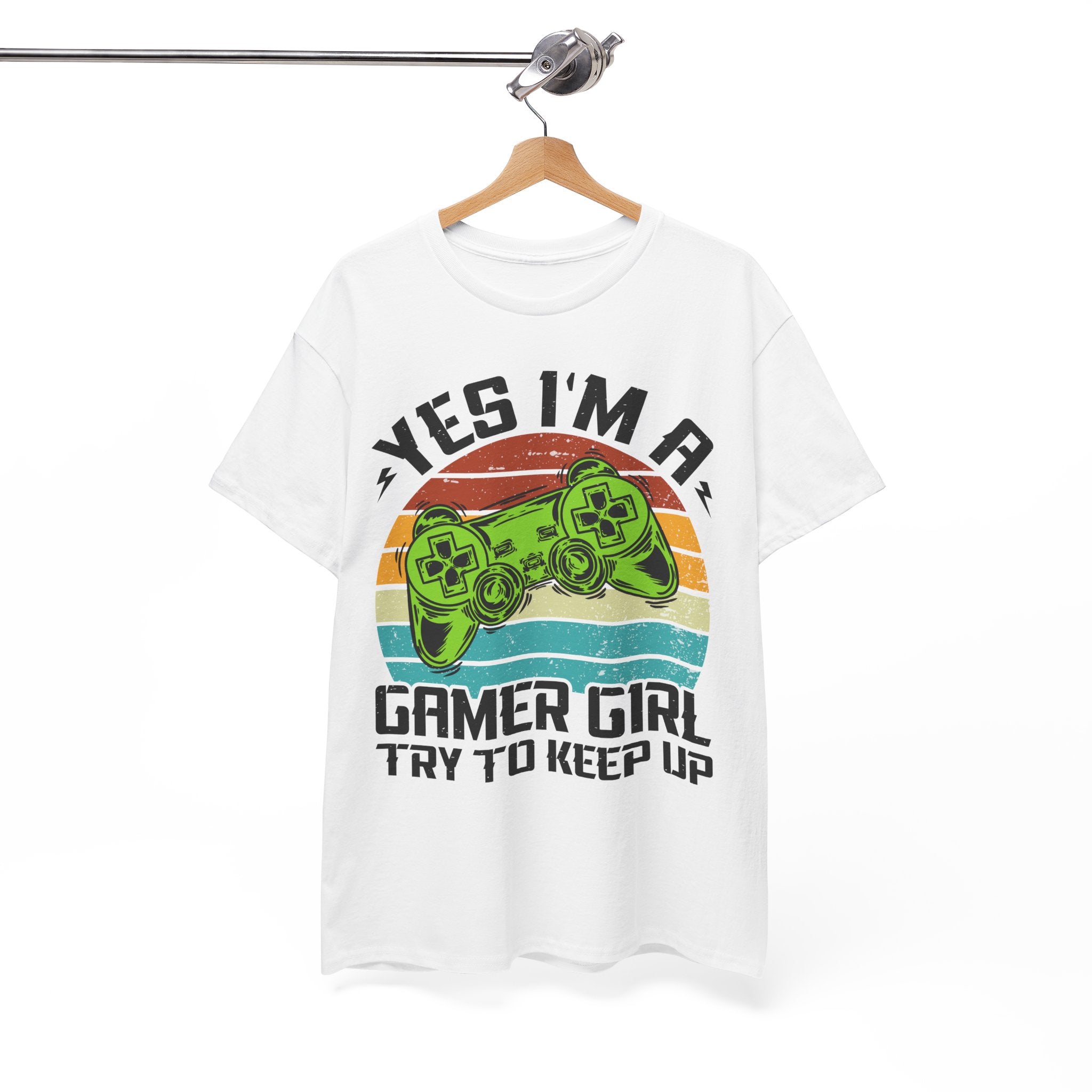Retro Gamer Girl Tee - Gaming Vibes | Gallory Hive