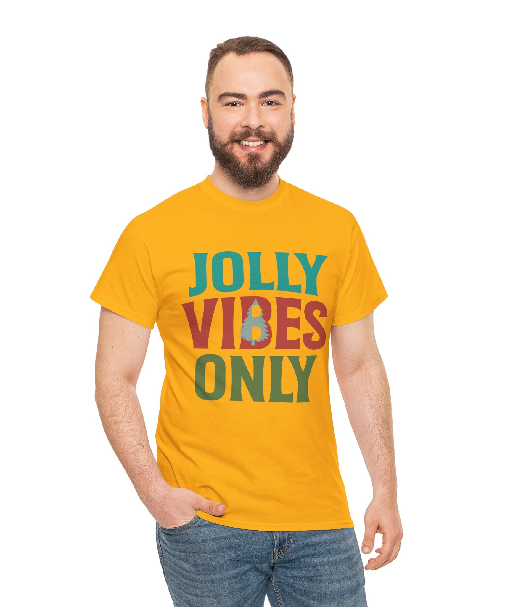 Festive Jolly Vibes Christmas T-Shirt | Gallory Hive