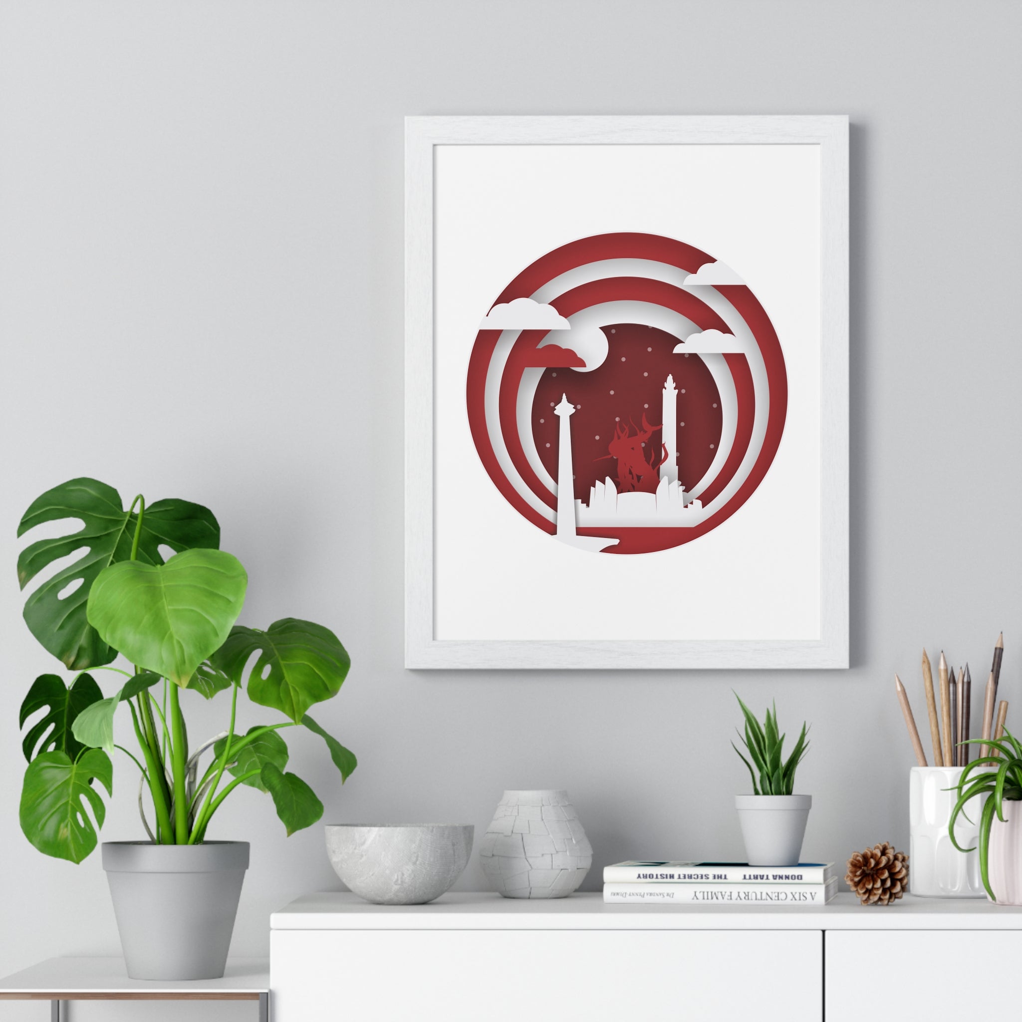 JAVAISLAND Illustrated Posters – Premium Wooden Frame & Museum-Quality Matte Paper