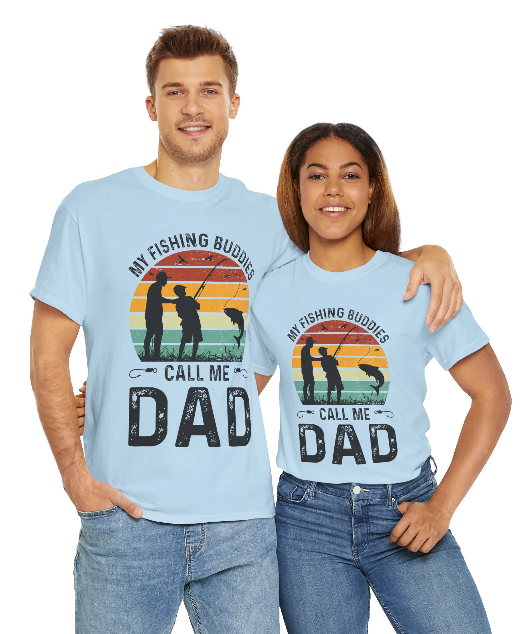 Vintage Dad & Kid Fishing Shirt