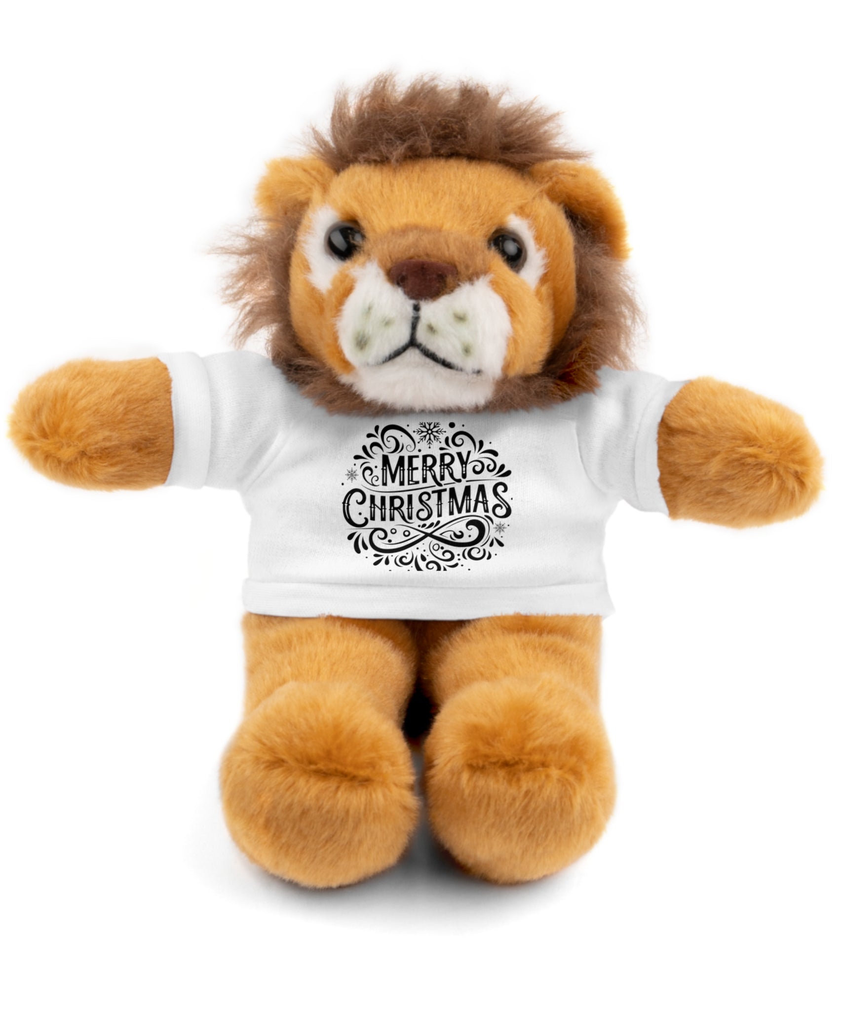 Festive Merry Christmas Stuffed Lion | Gallory Hive