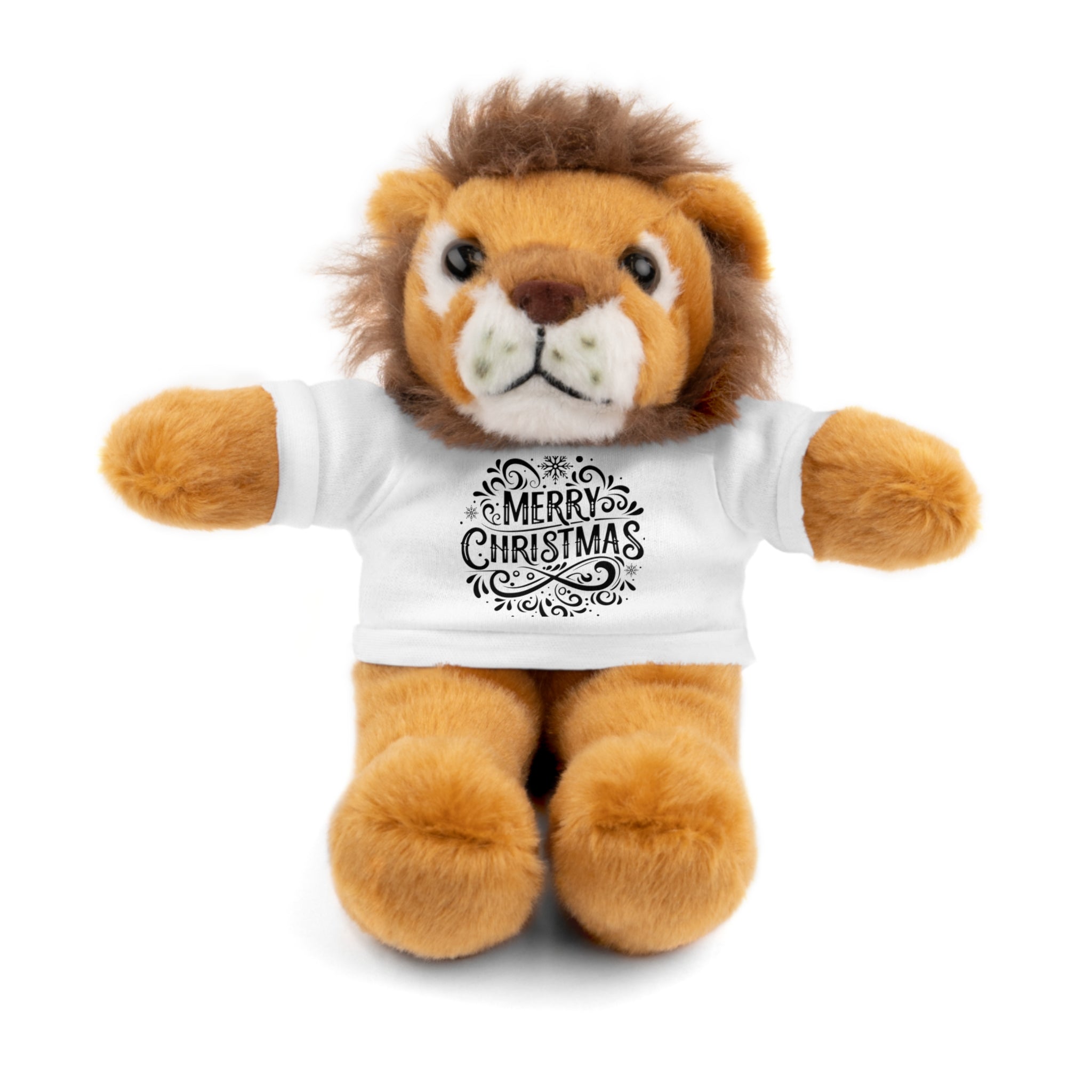 Festive Merry Christmas Stuffed Lion | Gallory Hive