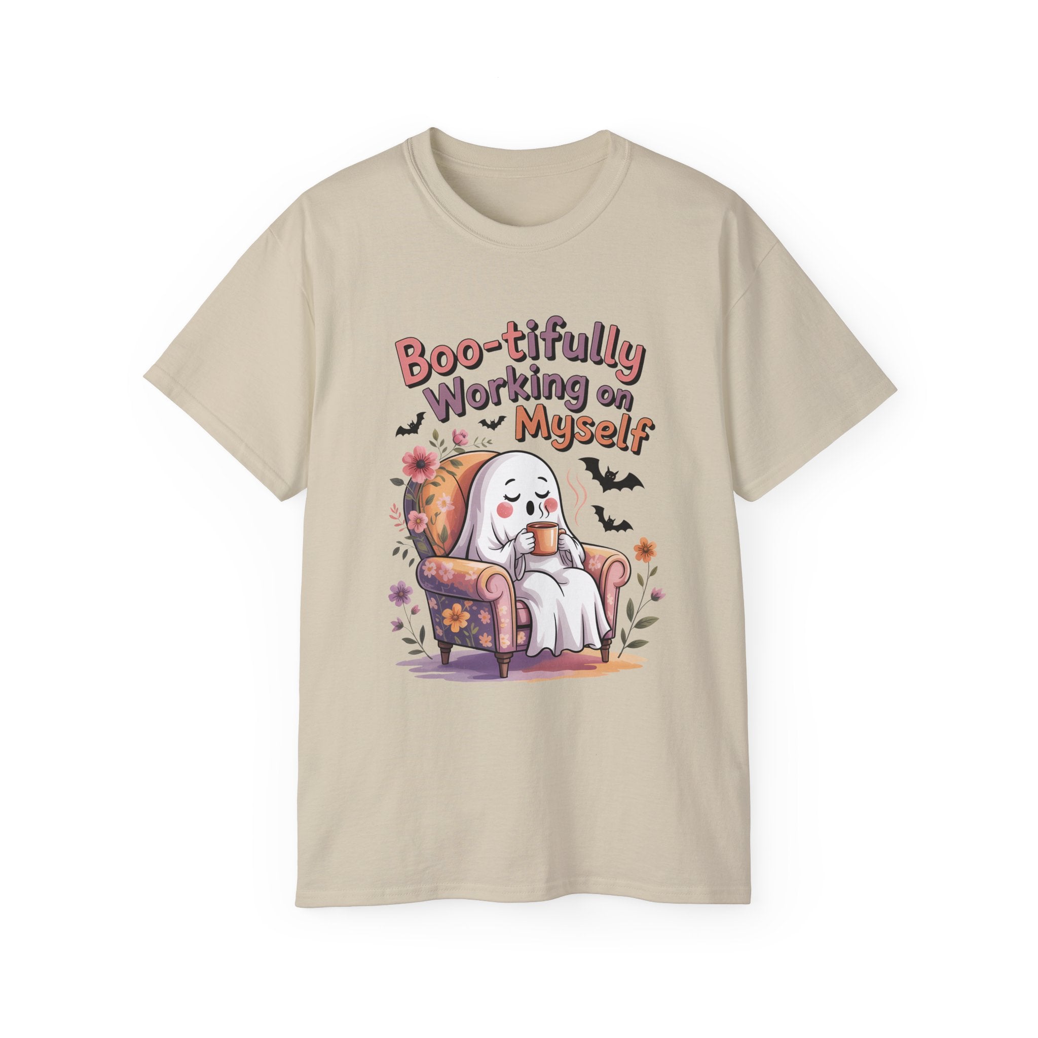 Cute Ghost Working on Myself Tee | Gallory Hive