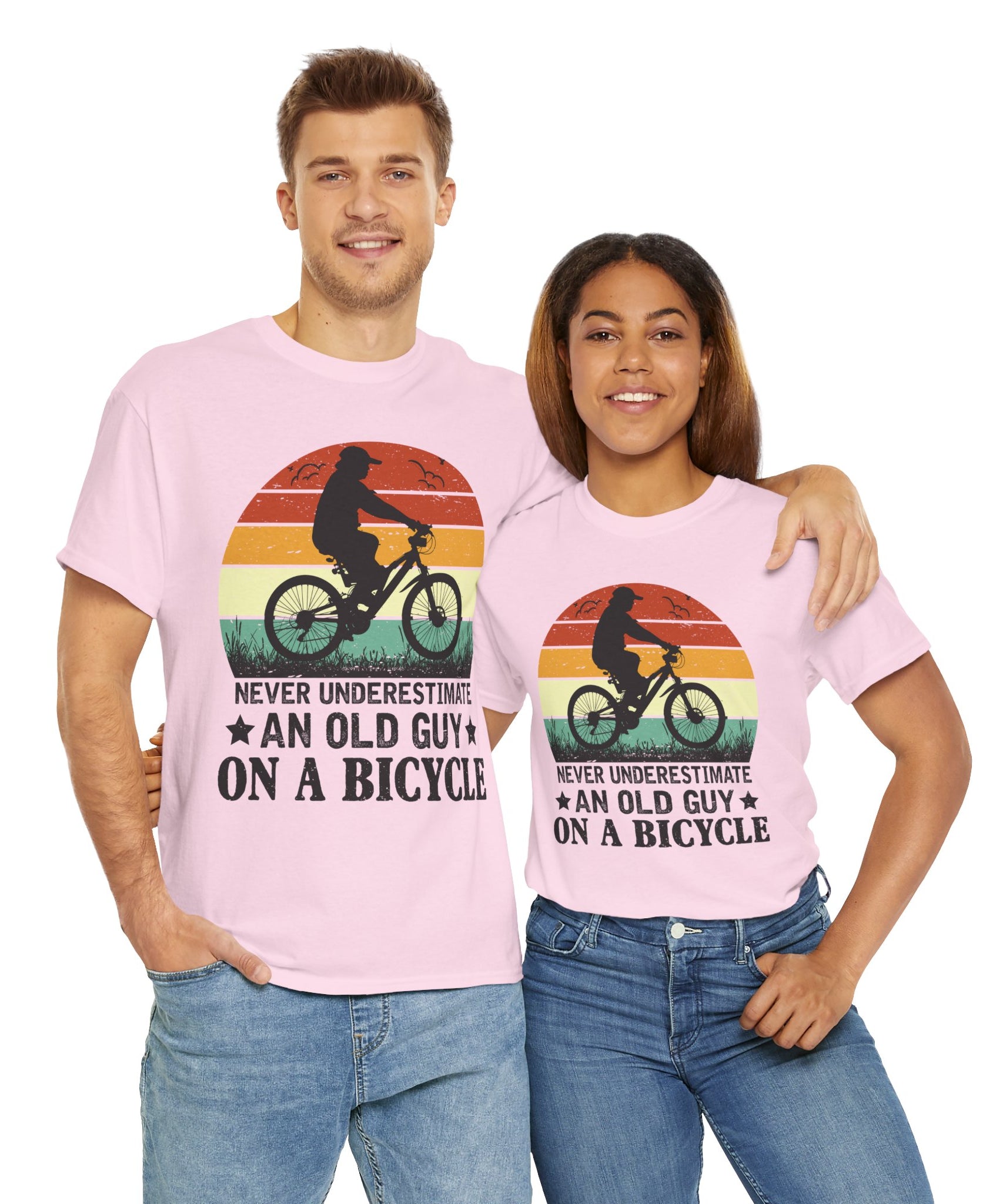 Retro Old Guy On Bicycle Shirt