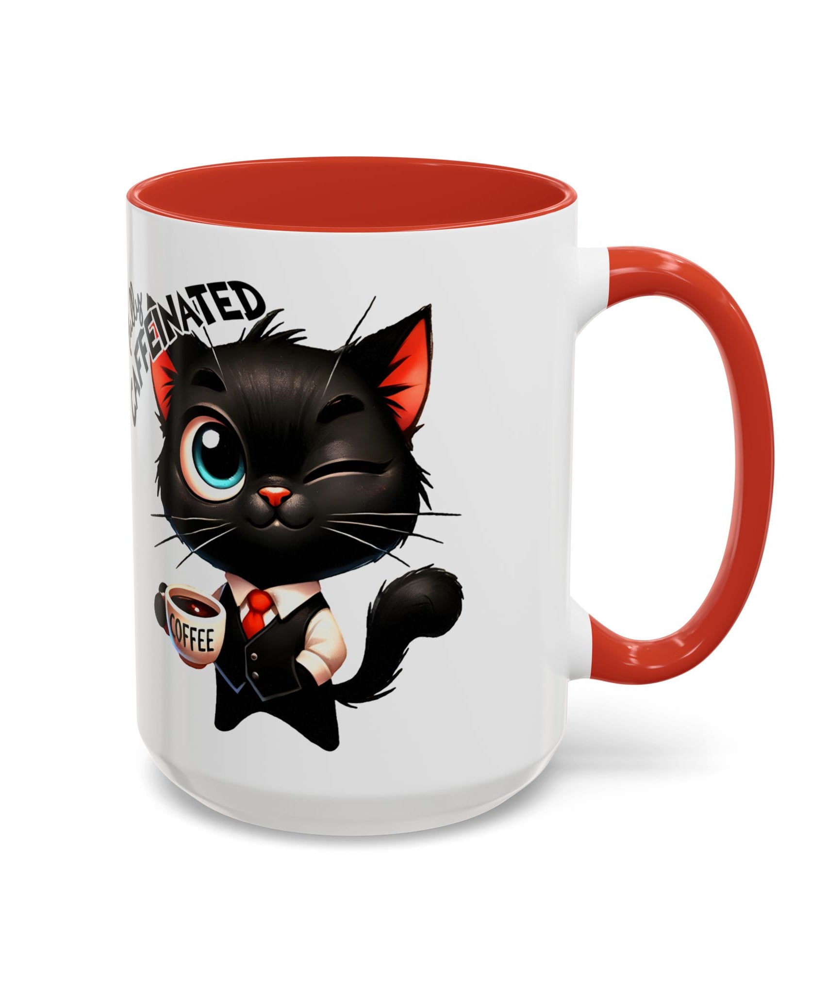 Cute Black Cat Accent Coffee Mug  Gallory Hive
