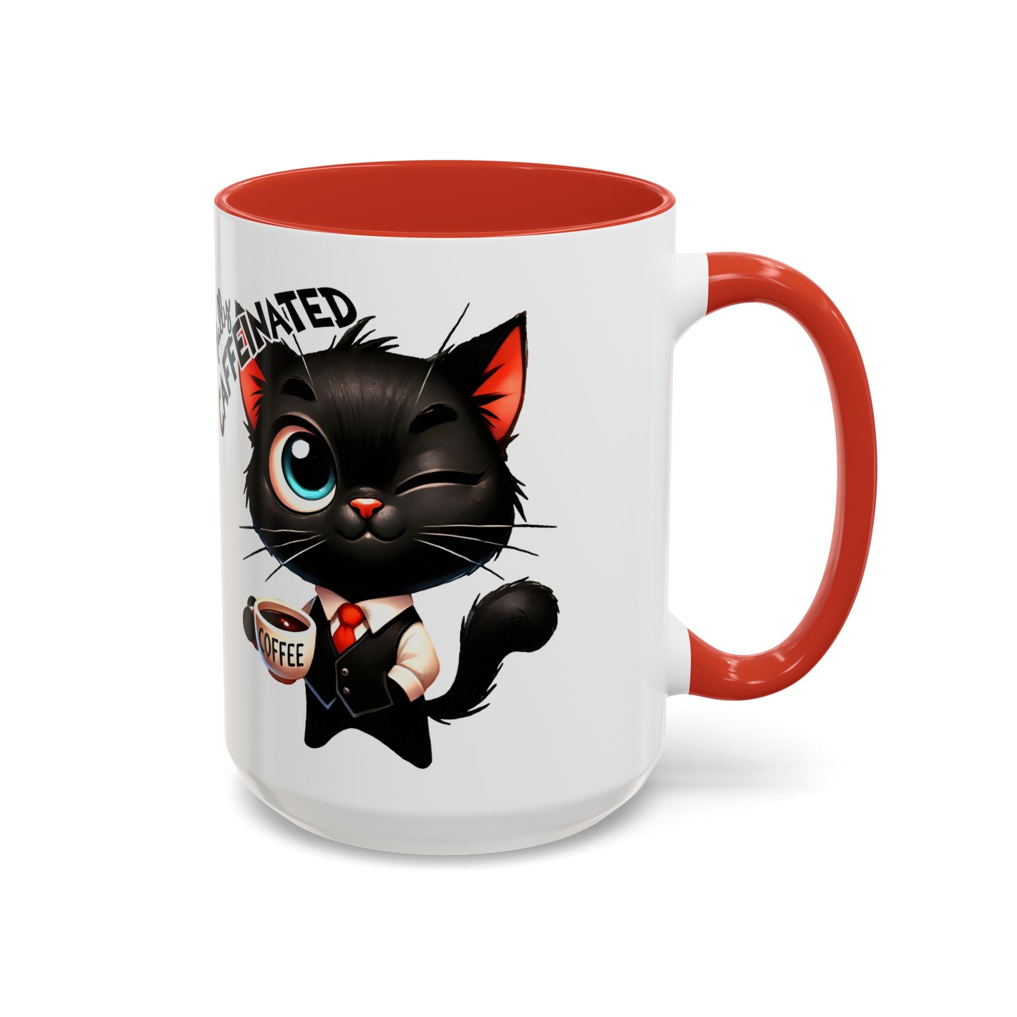Cute Black Cat Accent Coffee Mug  Gallory Hive