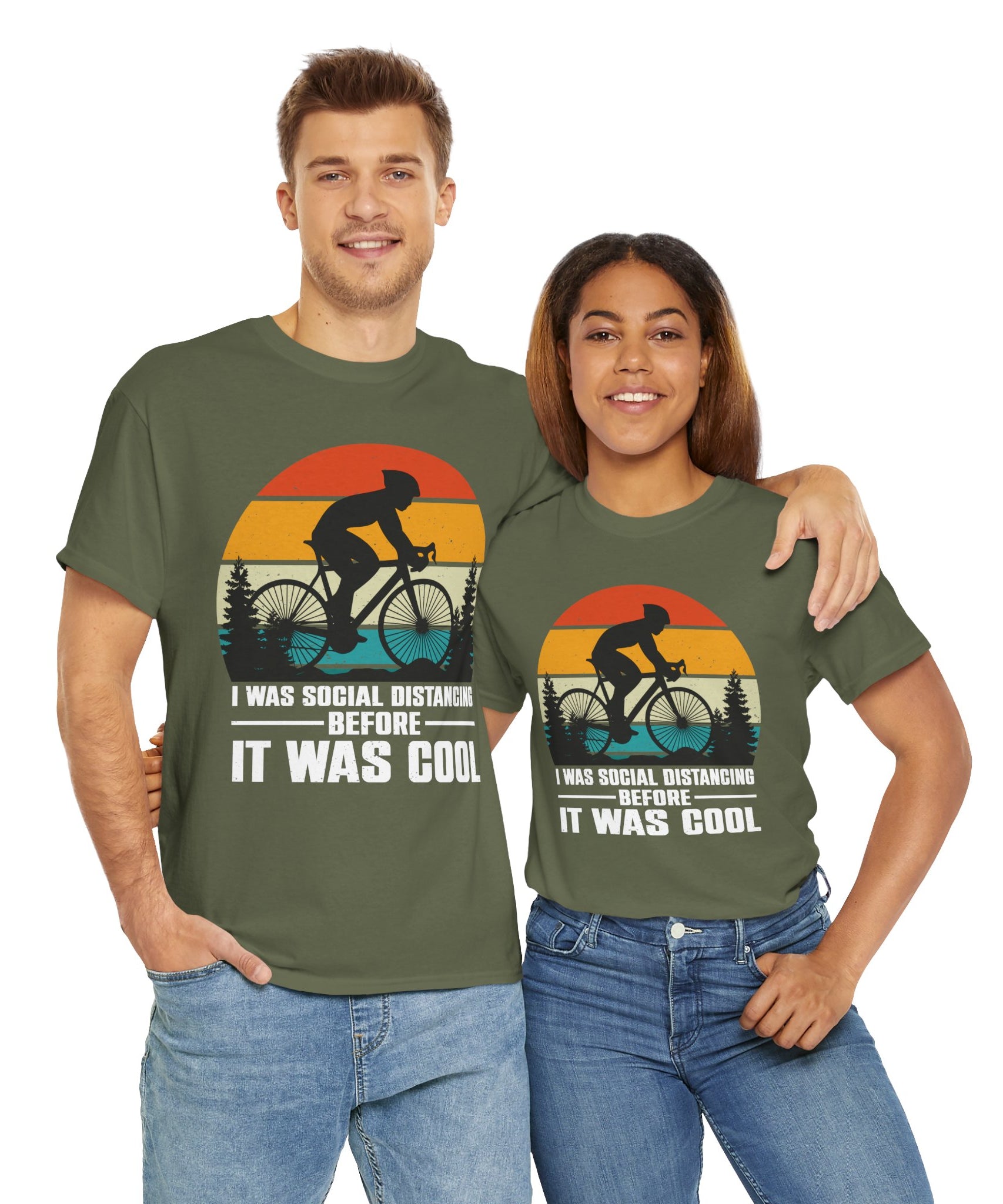 Retro Social Distancing Cyclist Tee