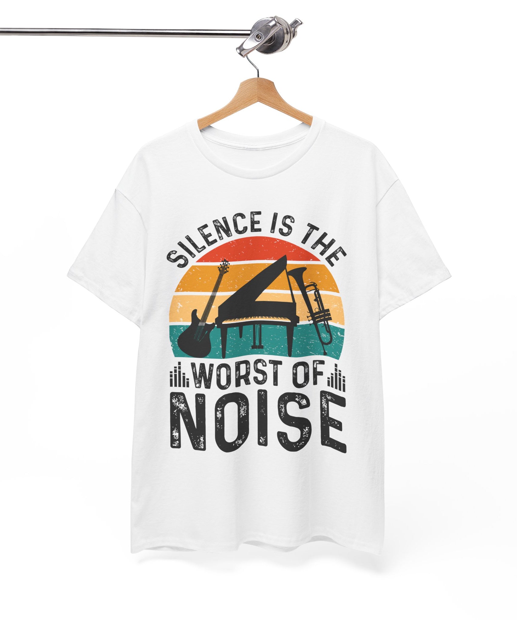Retro Music Lover-Shirt - Silence Noise Tee