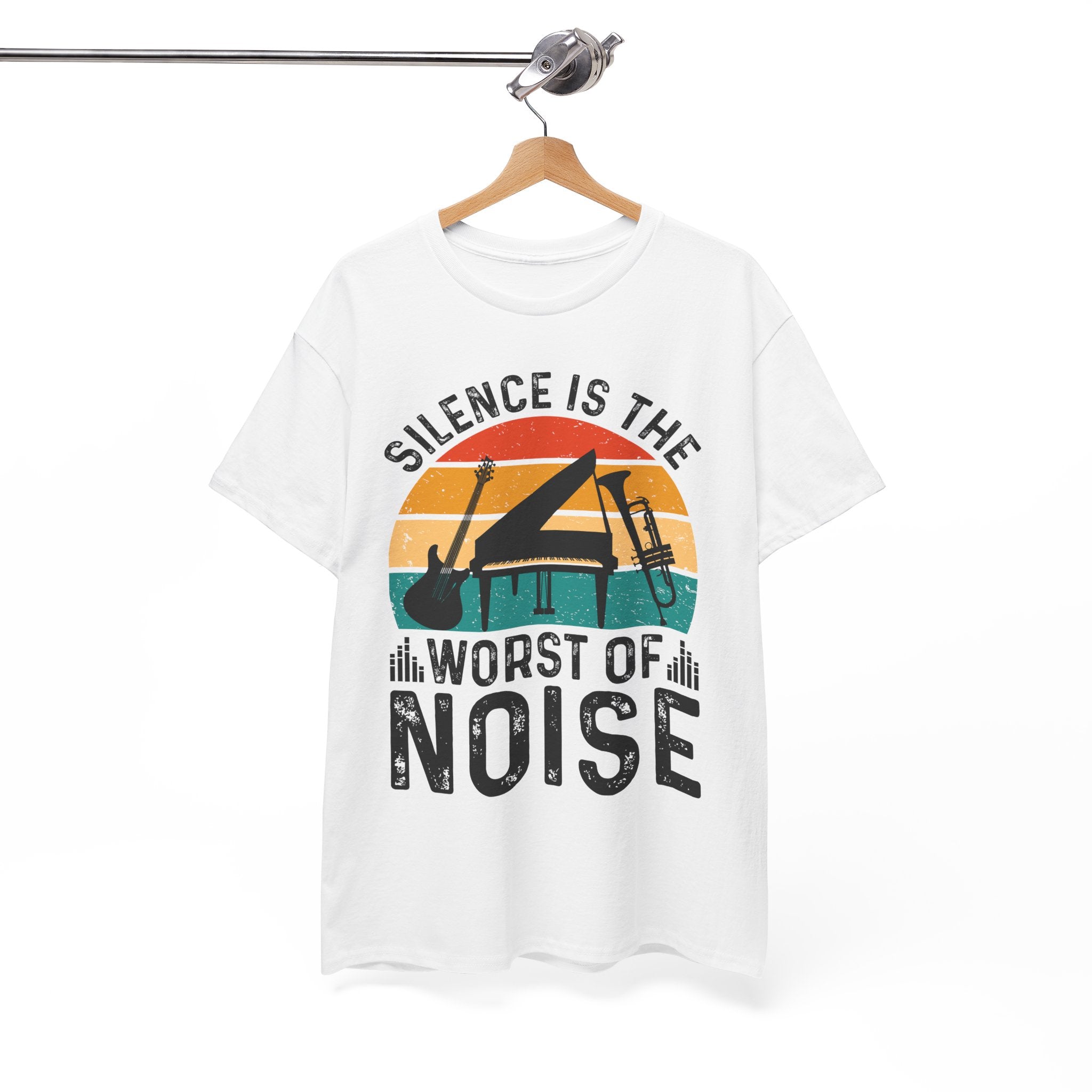 Retro Music Lover-Shirt - Silence Noise Tee
