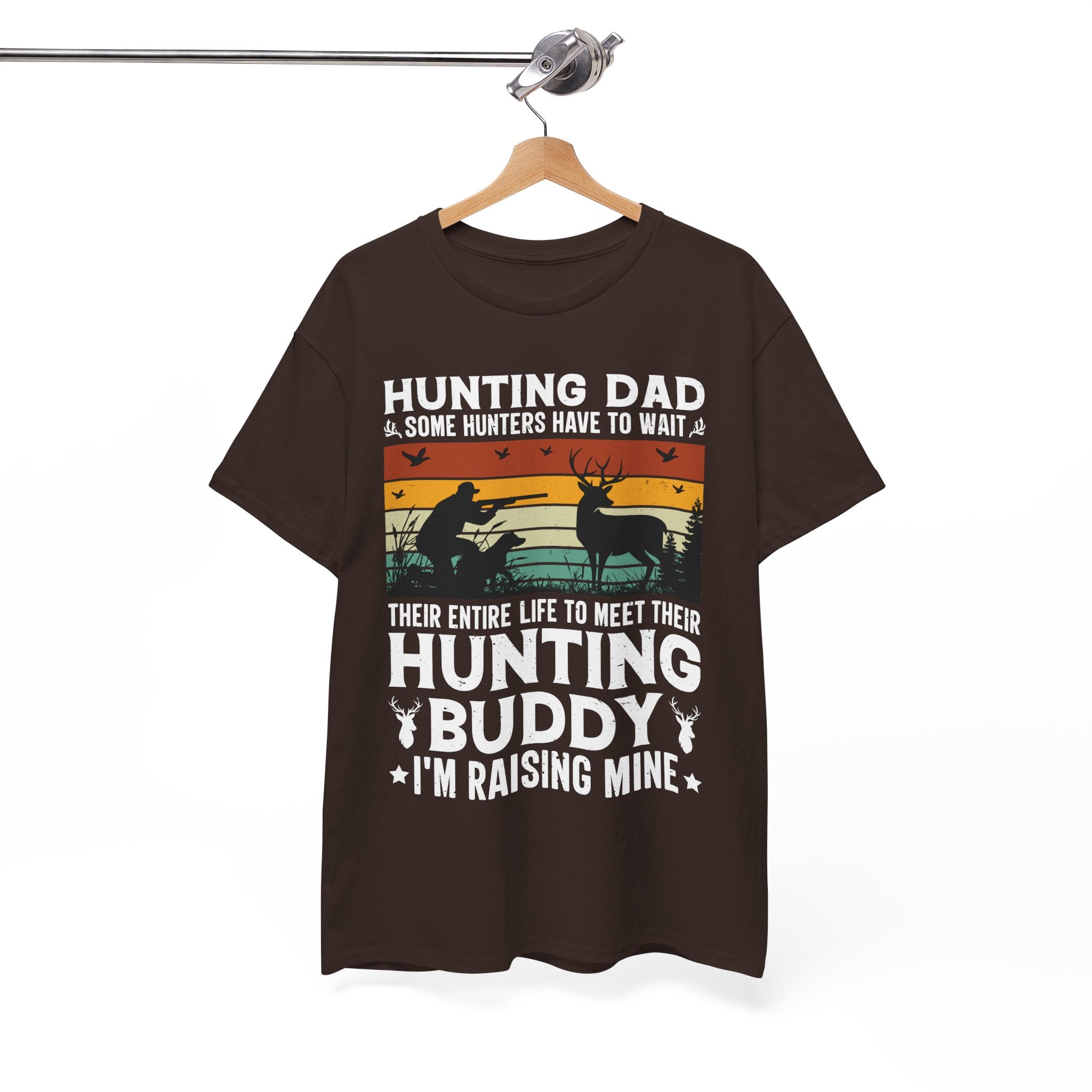 Retro Hunter Tee – Dog, Deer & Rifle Scene