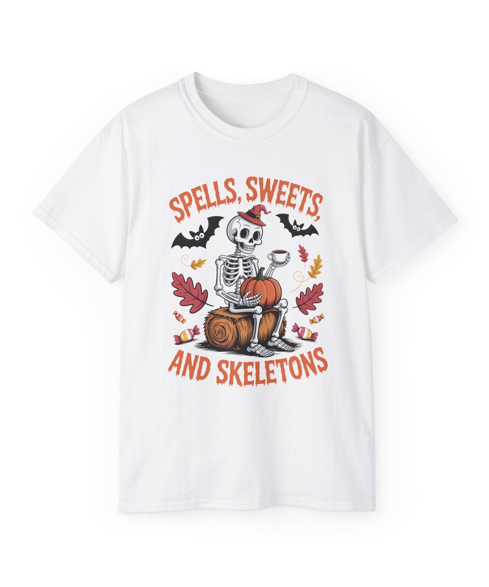 Cute Skeleton Witch Halloween T-Shirt