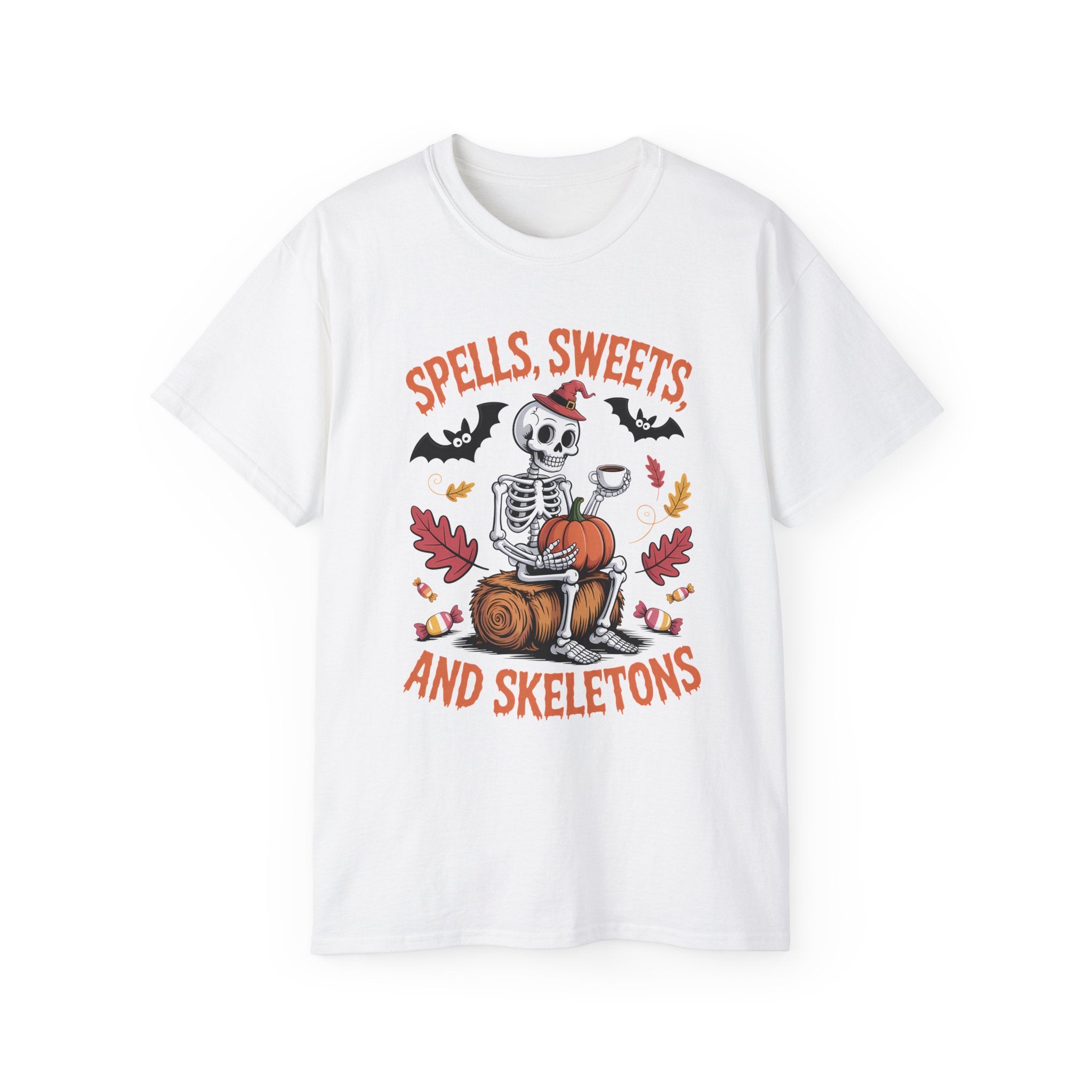 Cute Skeleton Witch Halloween T-Shirt