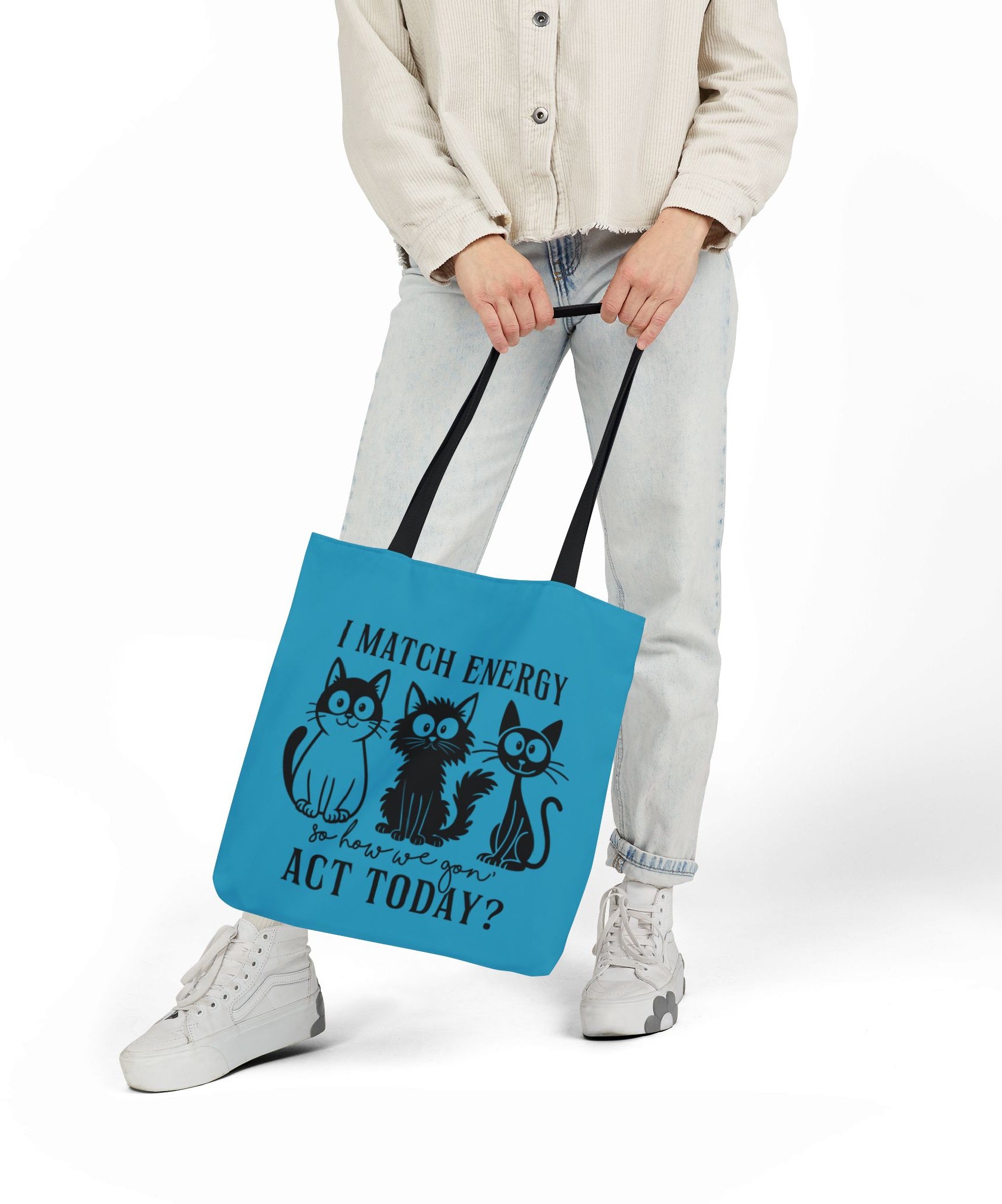 Cute Turquoise Canvas Tote – Reusable Bag