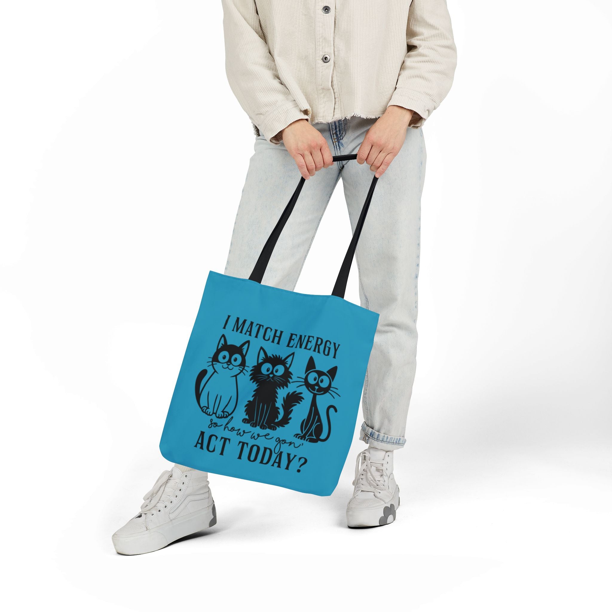 Cute Turquoise Canvas Tote – Reusable Bag