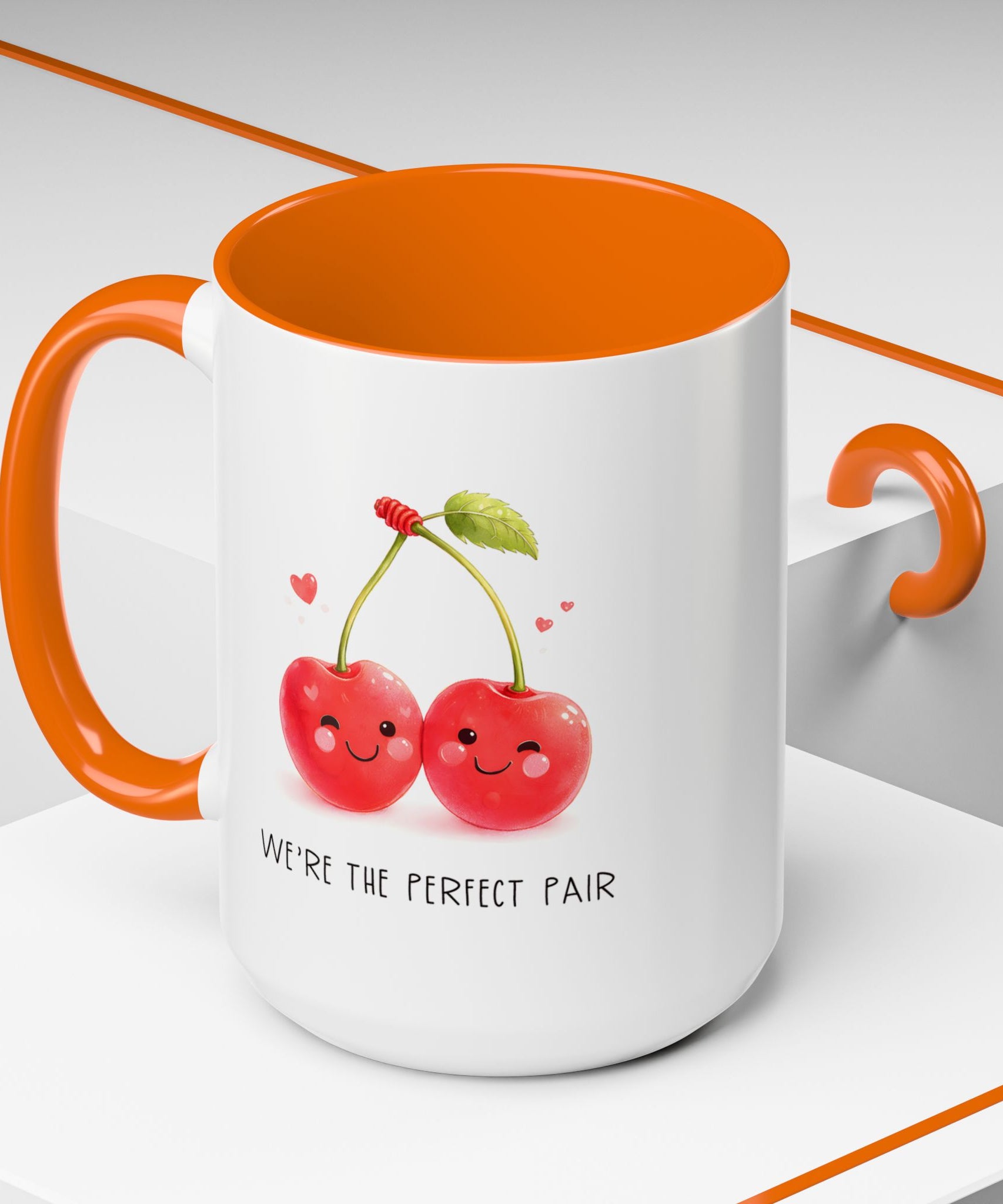 Funny Cherry Couple Ceramic Coffee Mug | Gallory Hive