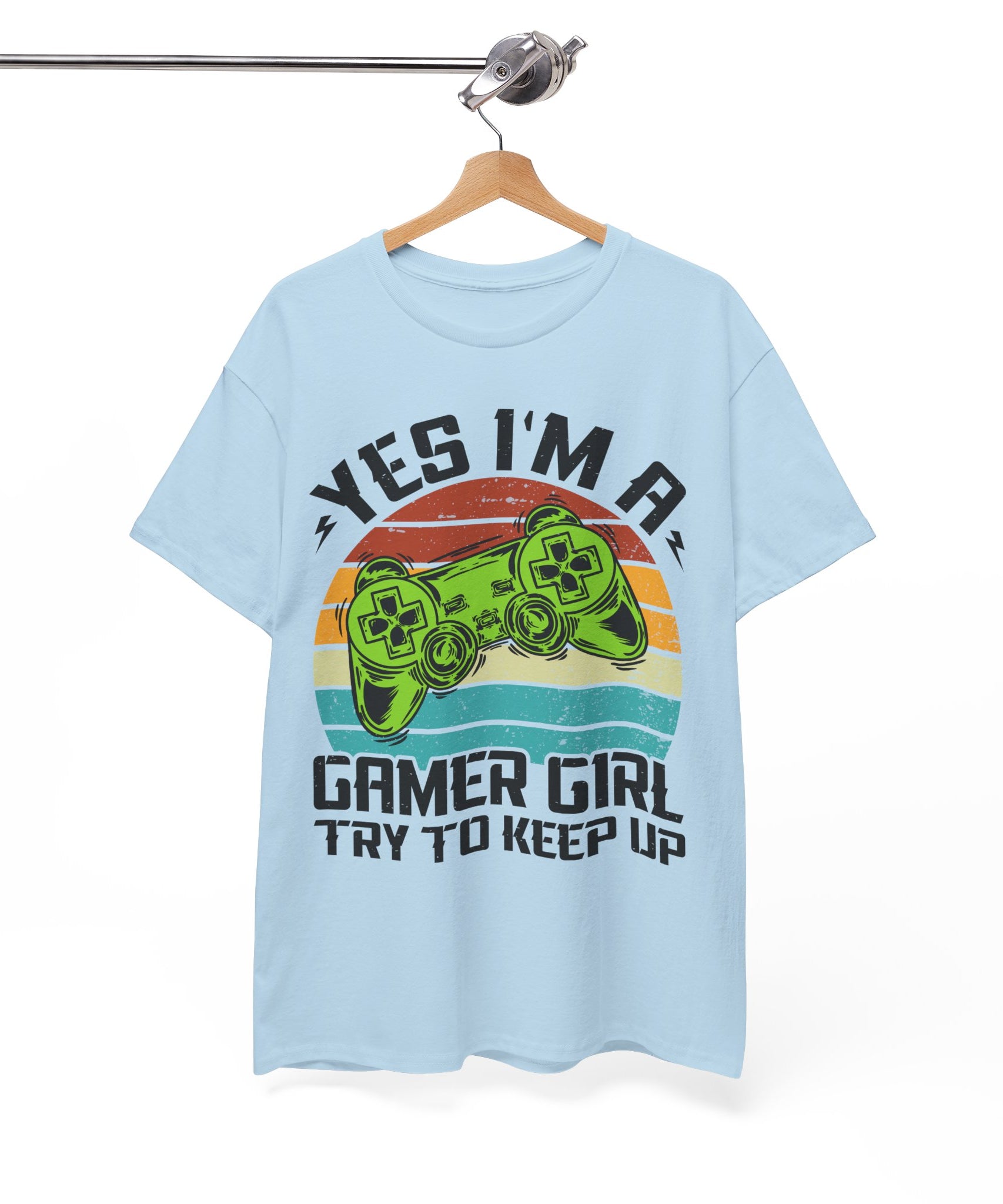 Retro Gamer Girl Tee - Gaming Vibes