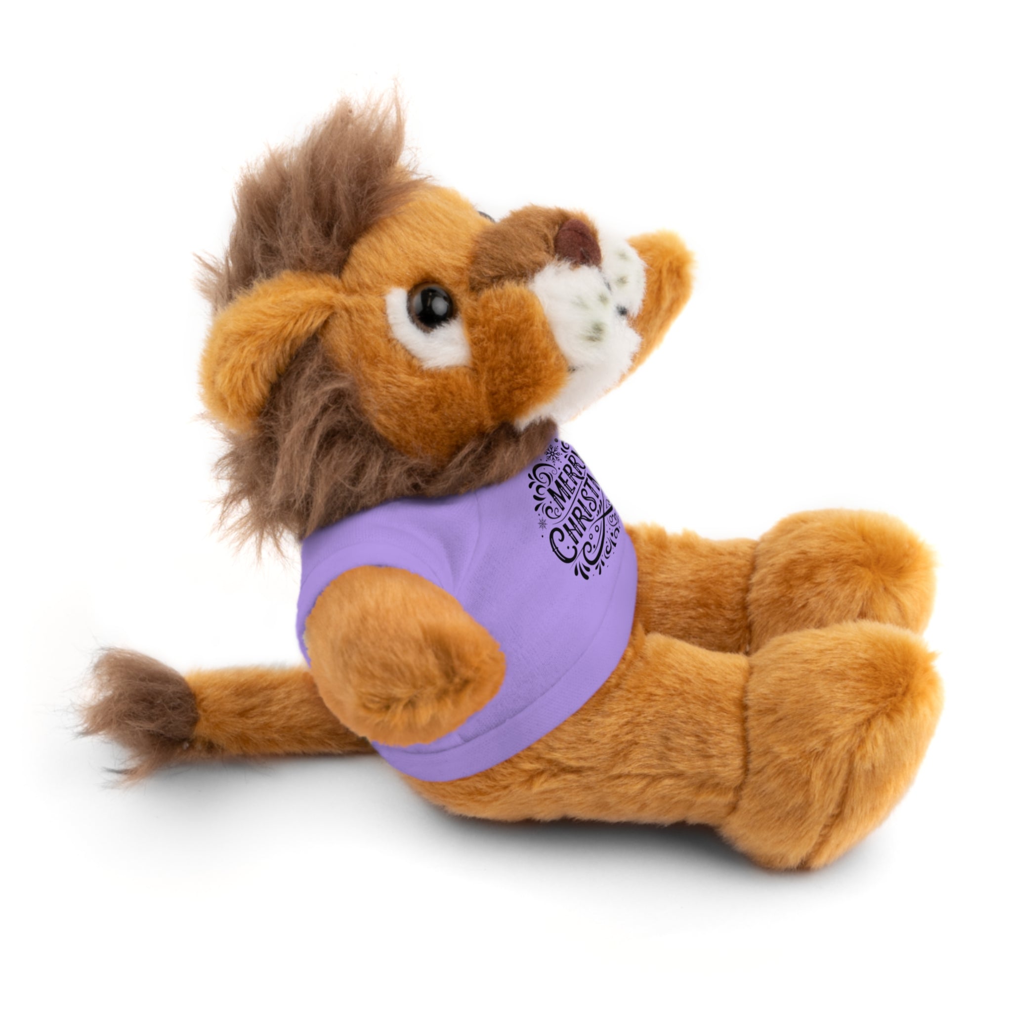 Festive Merry Christmas Stuffed Lion | Gallory Hive