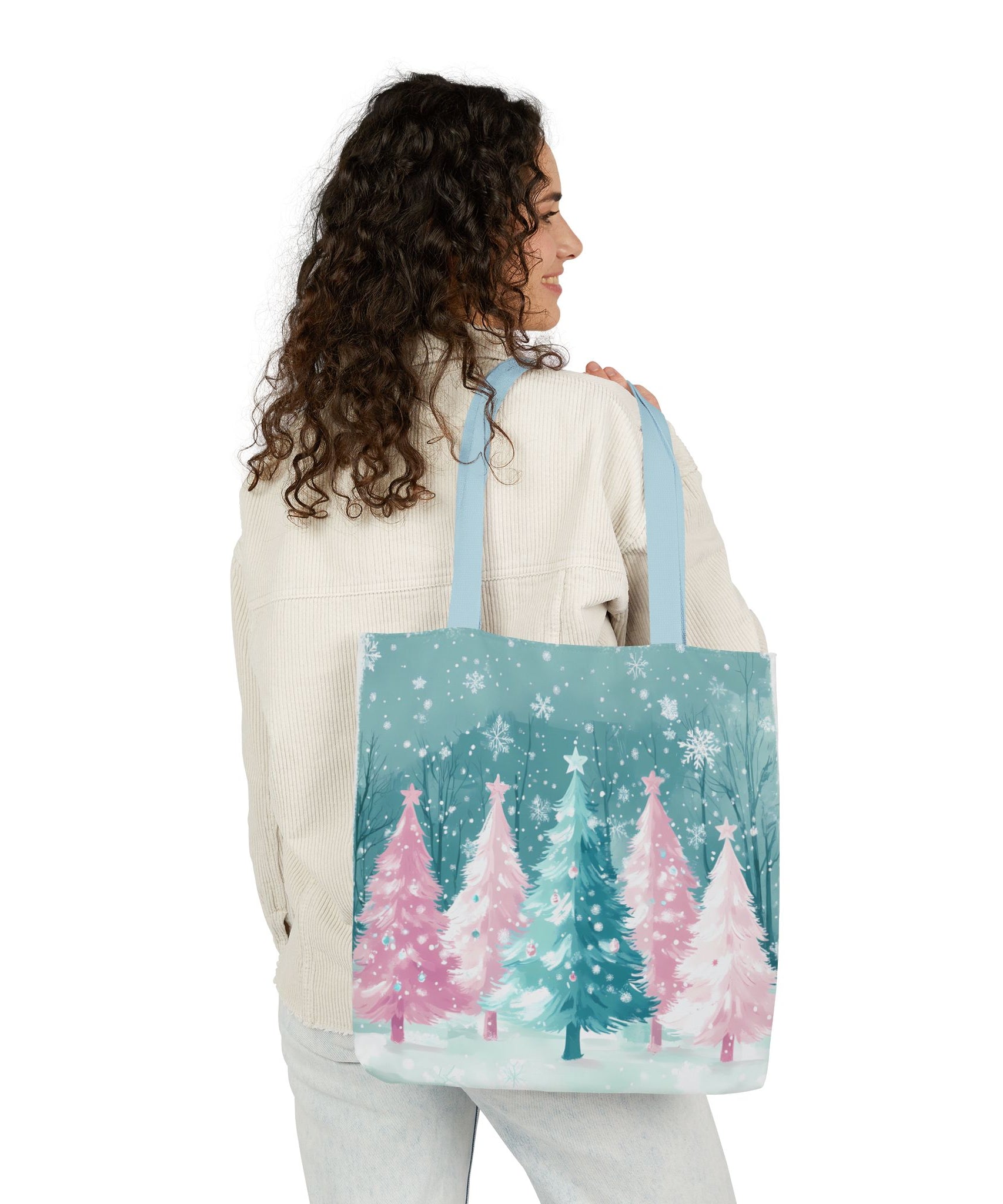 Winter Palm Trees Canvas Polyester Tote Bag | Gallory Hive