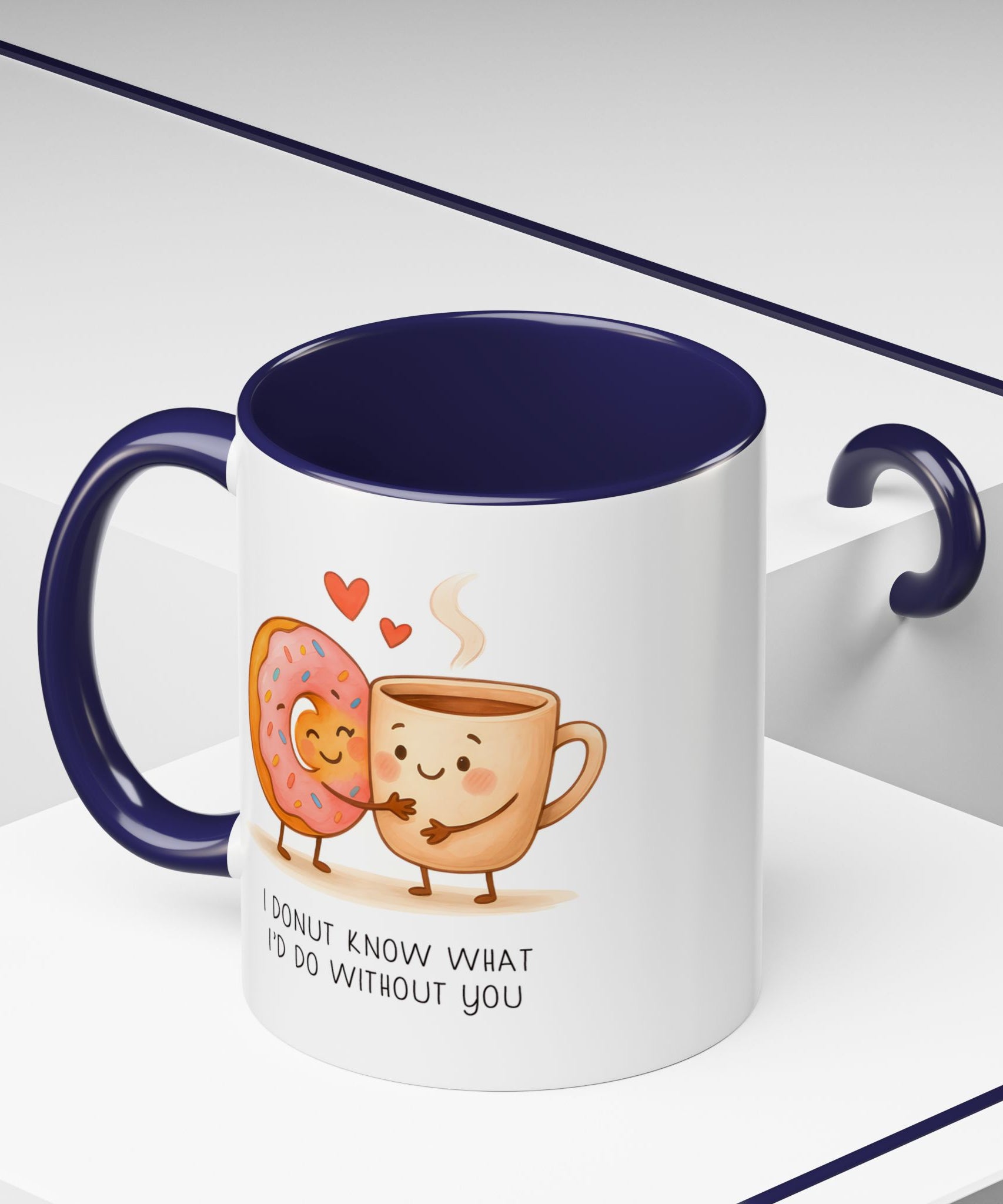 Cute Donut and Coffee Love Ceramic Mug | Gallory Hive