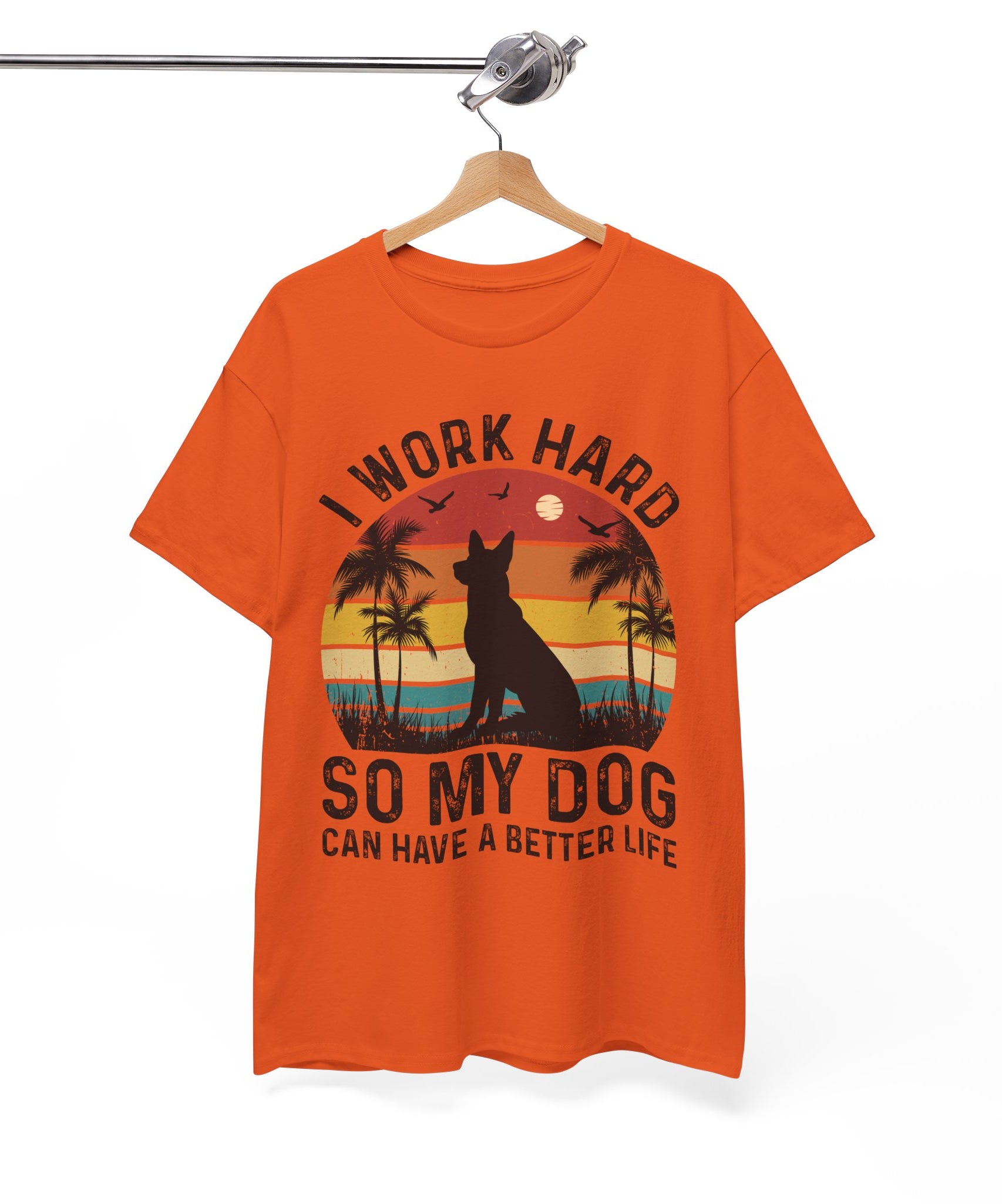 Retro Dog Lover Tee - Work Hard for My Pet